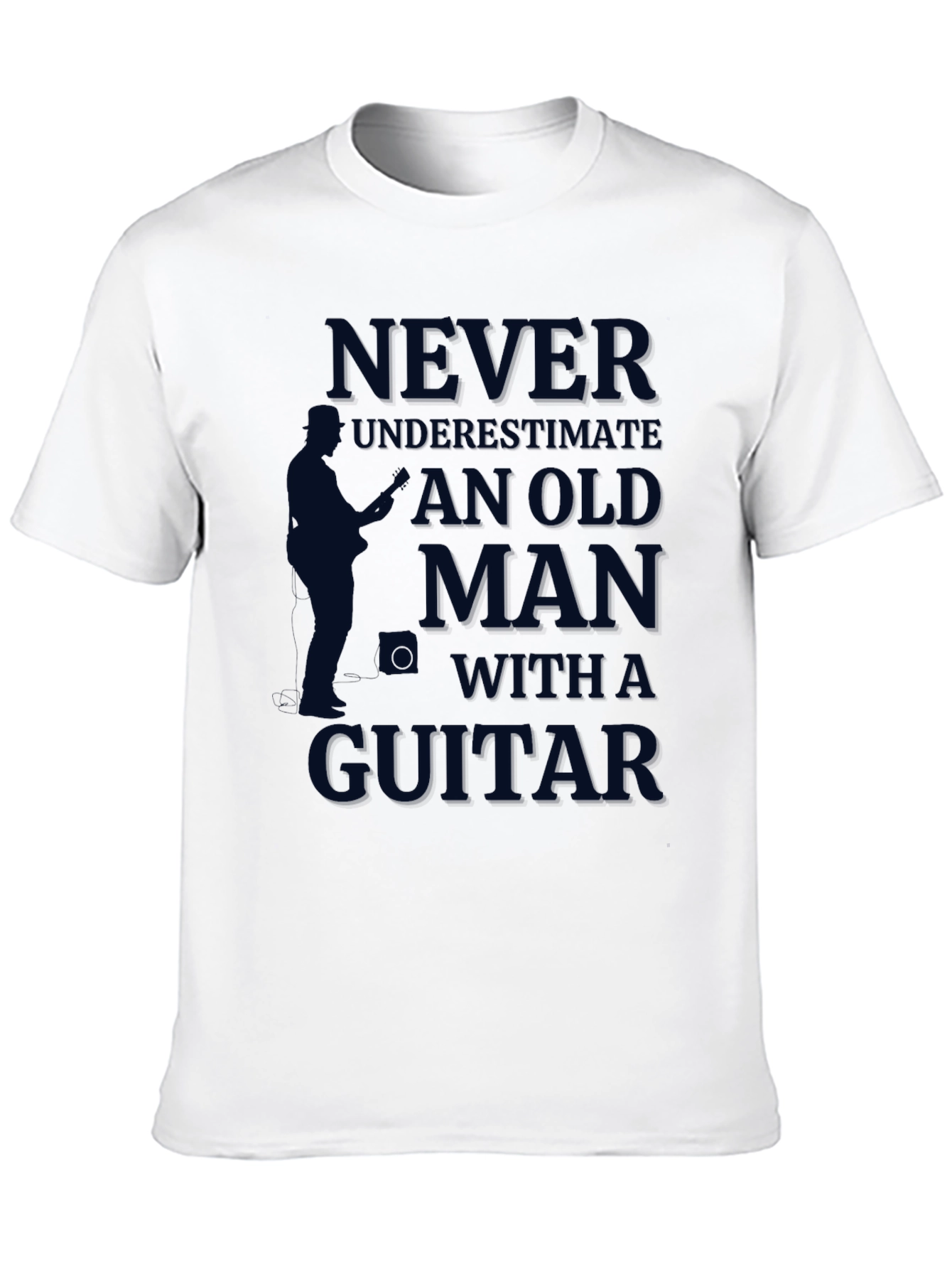 Old Man Guitar Player Graphic T-Shirt