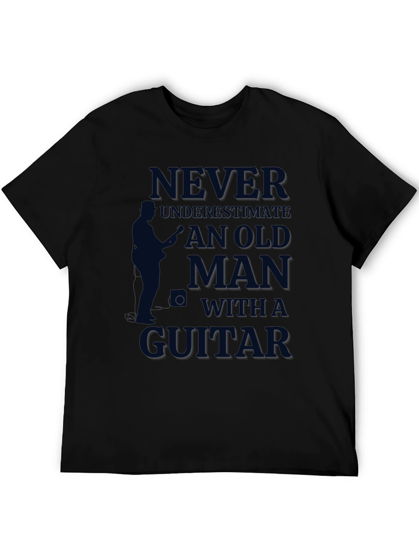 Old Man Guitar Player Graphic T-Shirt