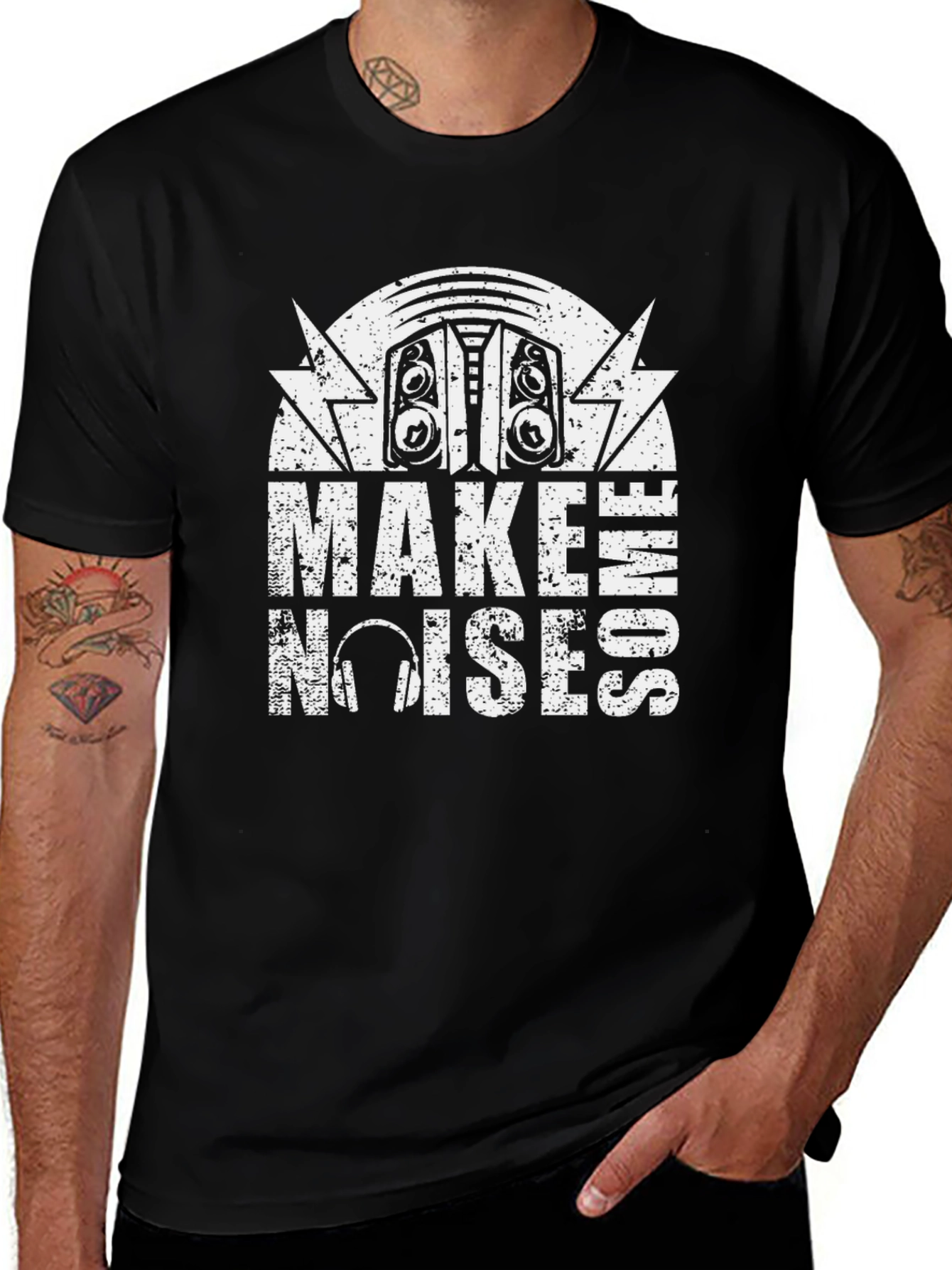 Make Some Noises Graphic Tee - Music Lover Shirt
