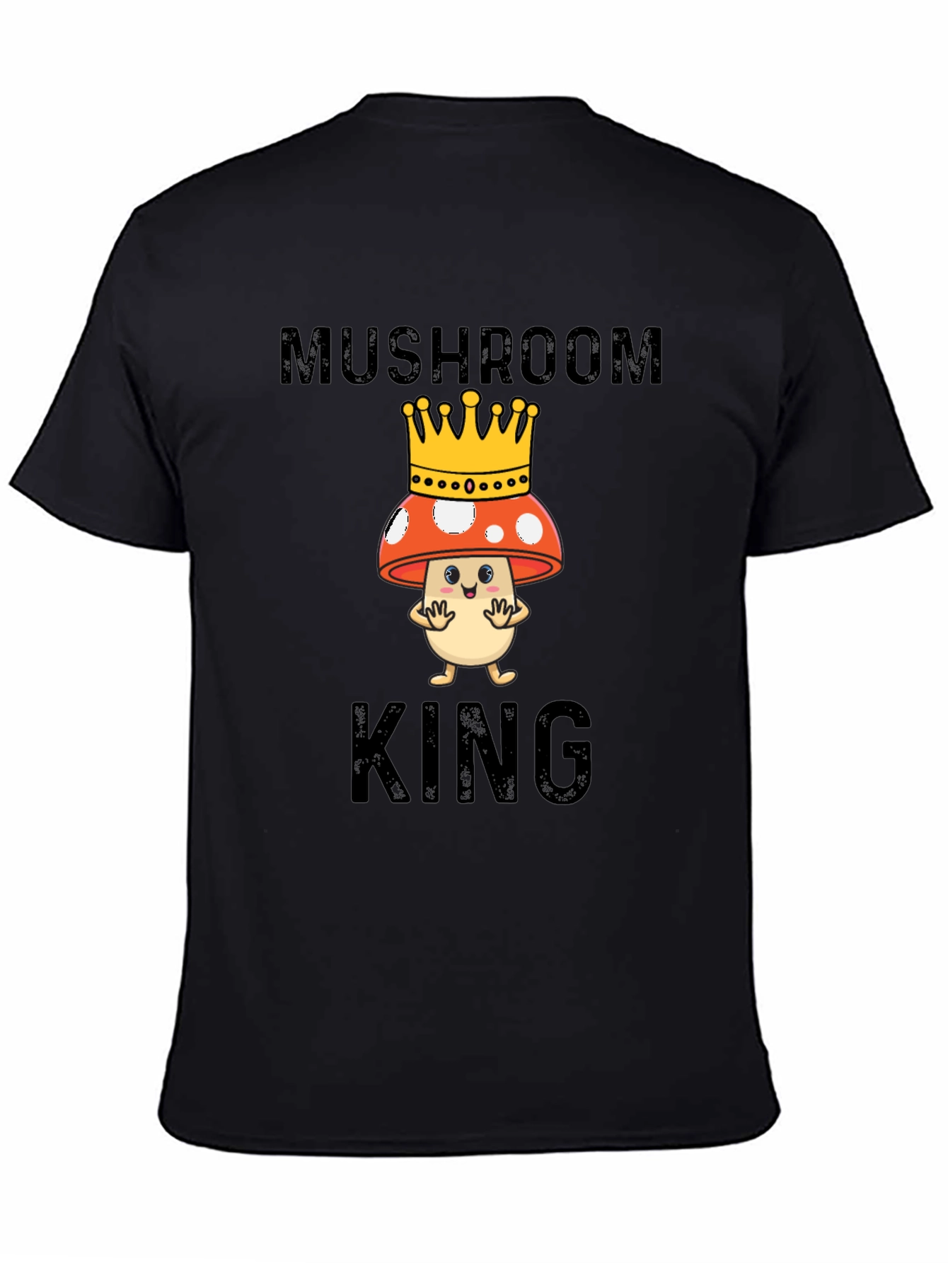 Mushroom King Graphic Tee - Funny Cartoon T-Shirt