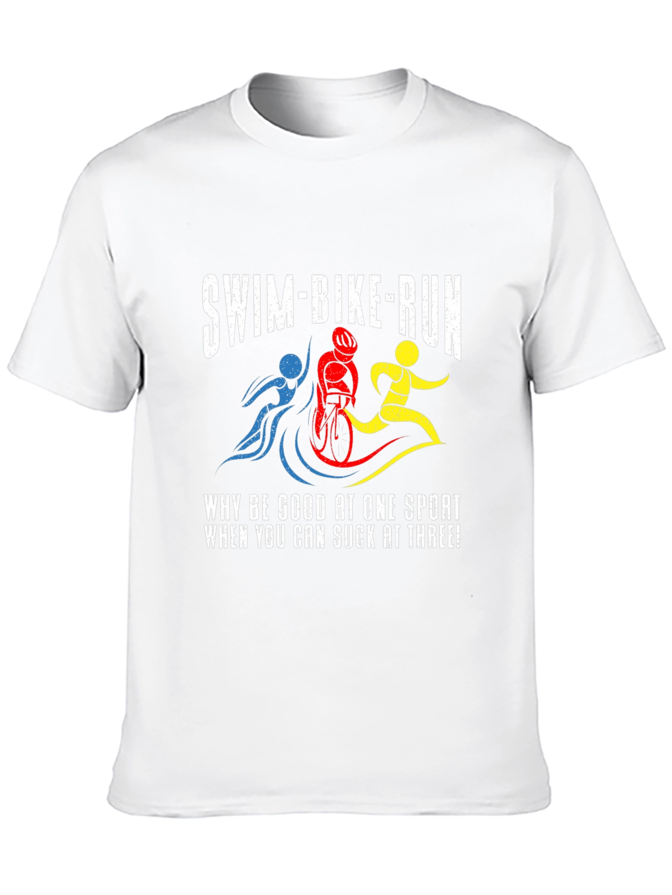 Swim-Bike-Run Black T-Shirt - Triathlon Humor
