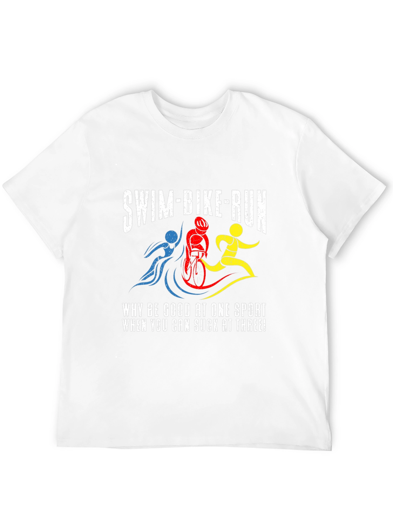 Swim-Bike-Run Black T-Shirt - Triathlon Humor