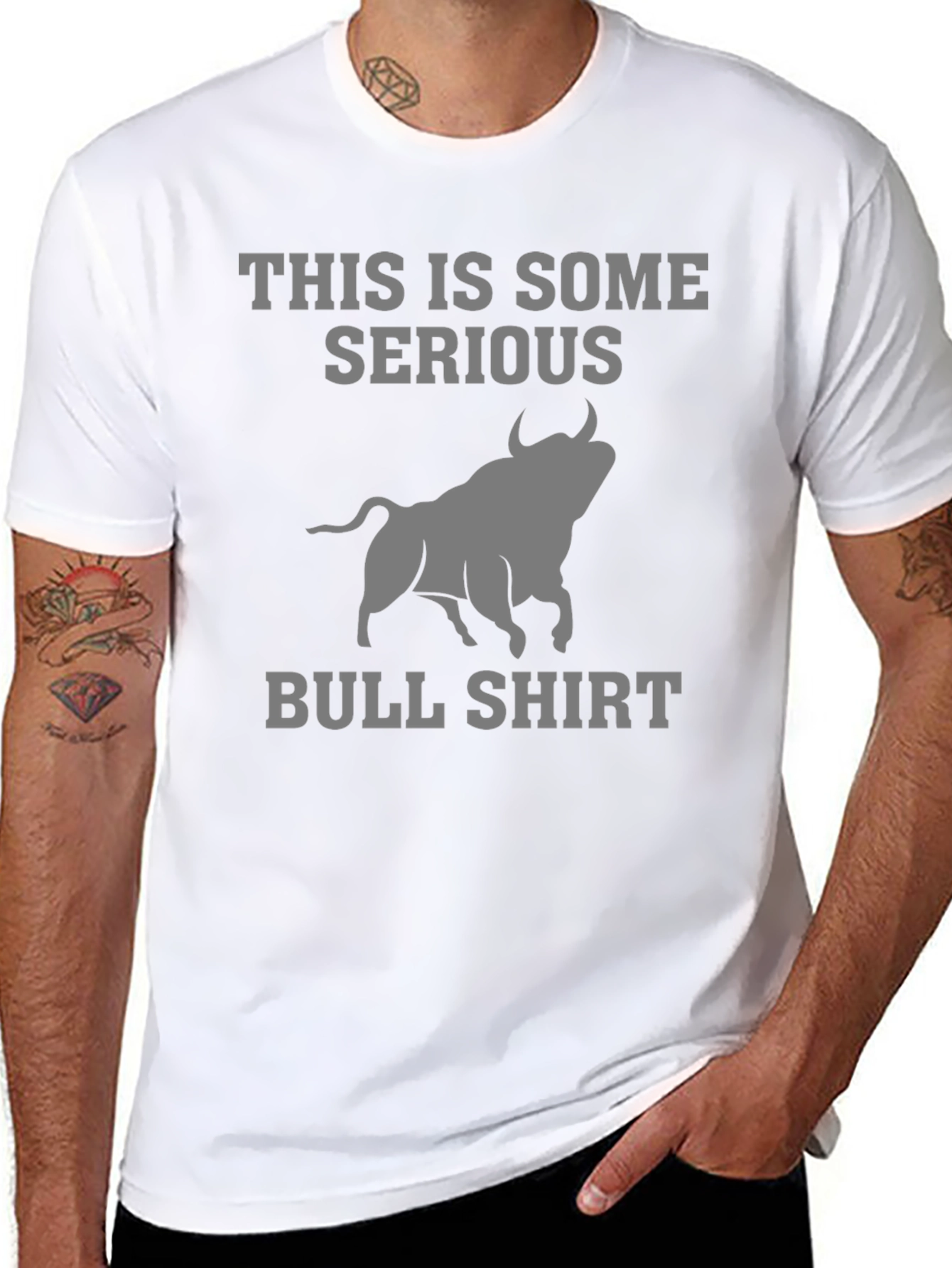 Funny Bull Shirt - Serious Bull Statement Tee