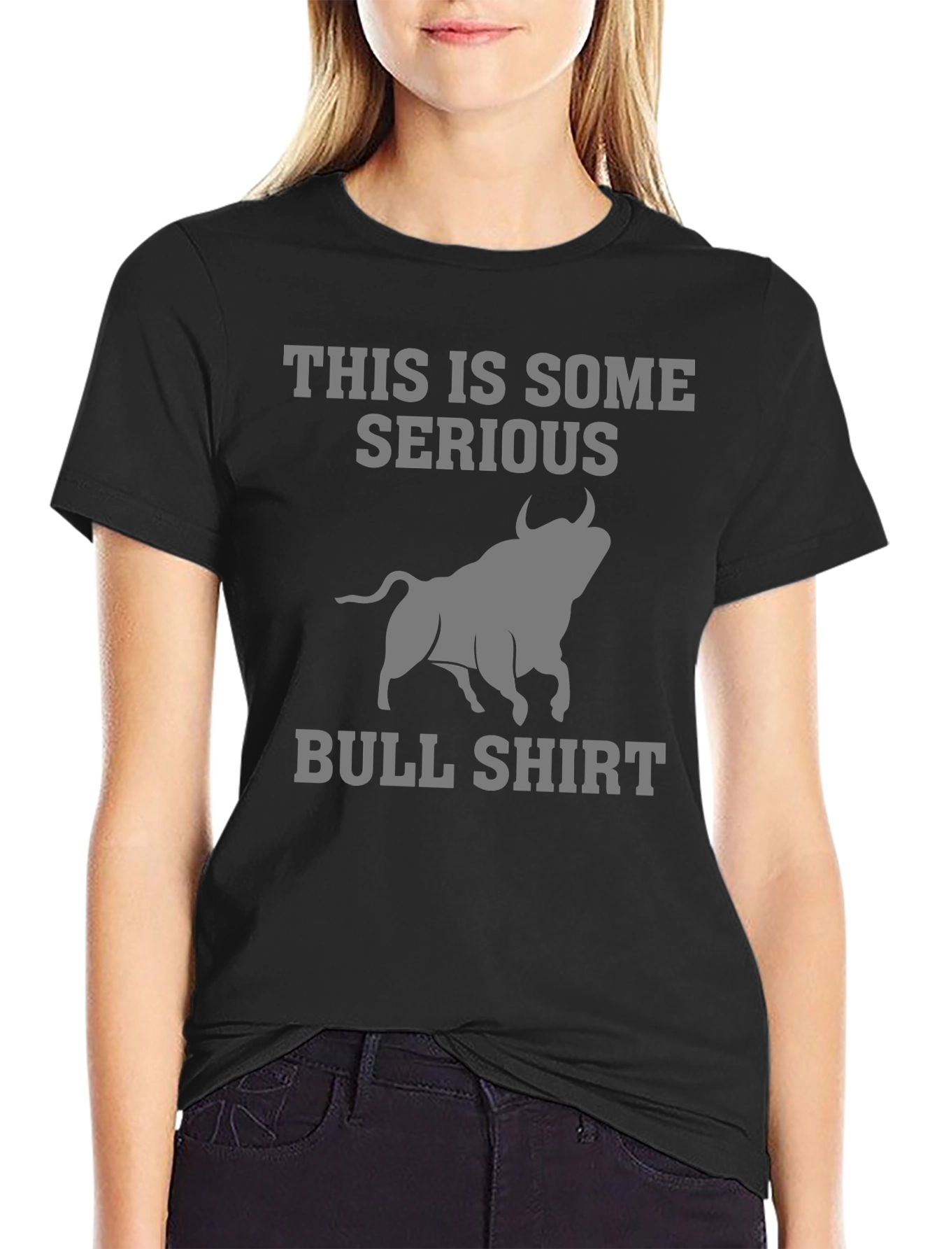 Funny Bull Shirt - Serious Bull Statement Tee