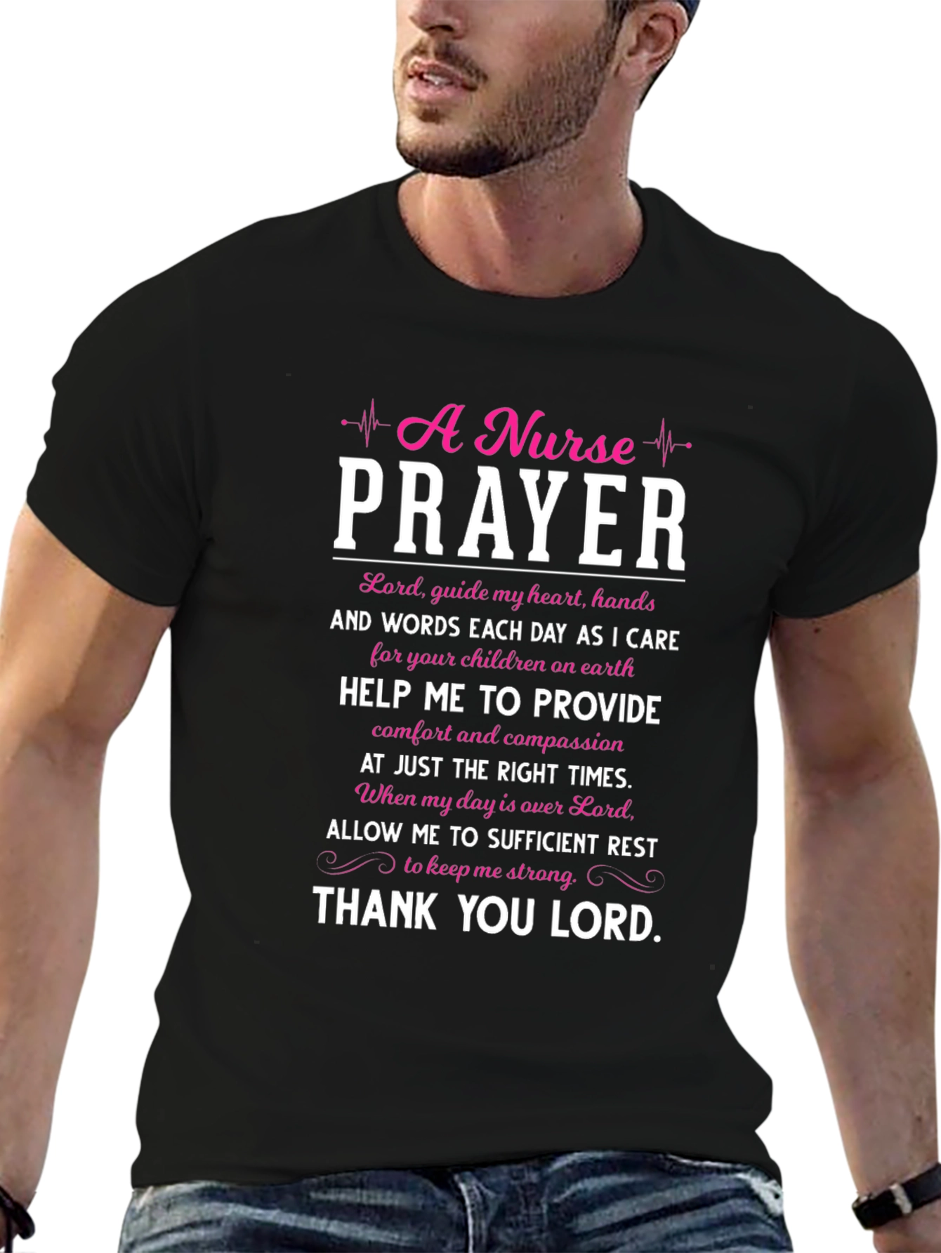 Nurse Prayer Graphic T-Shirt - Inspirational Tee