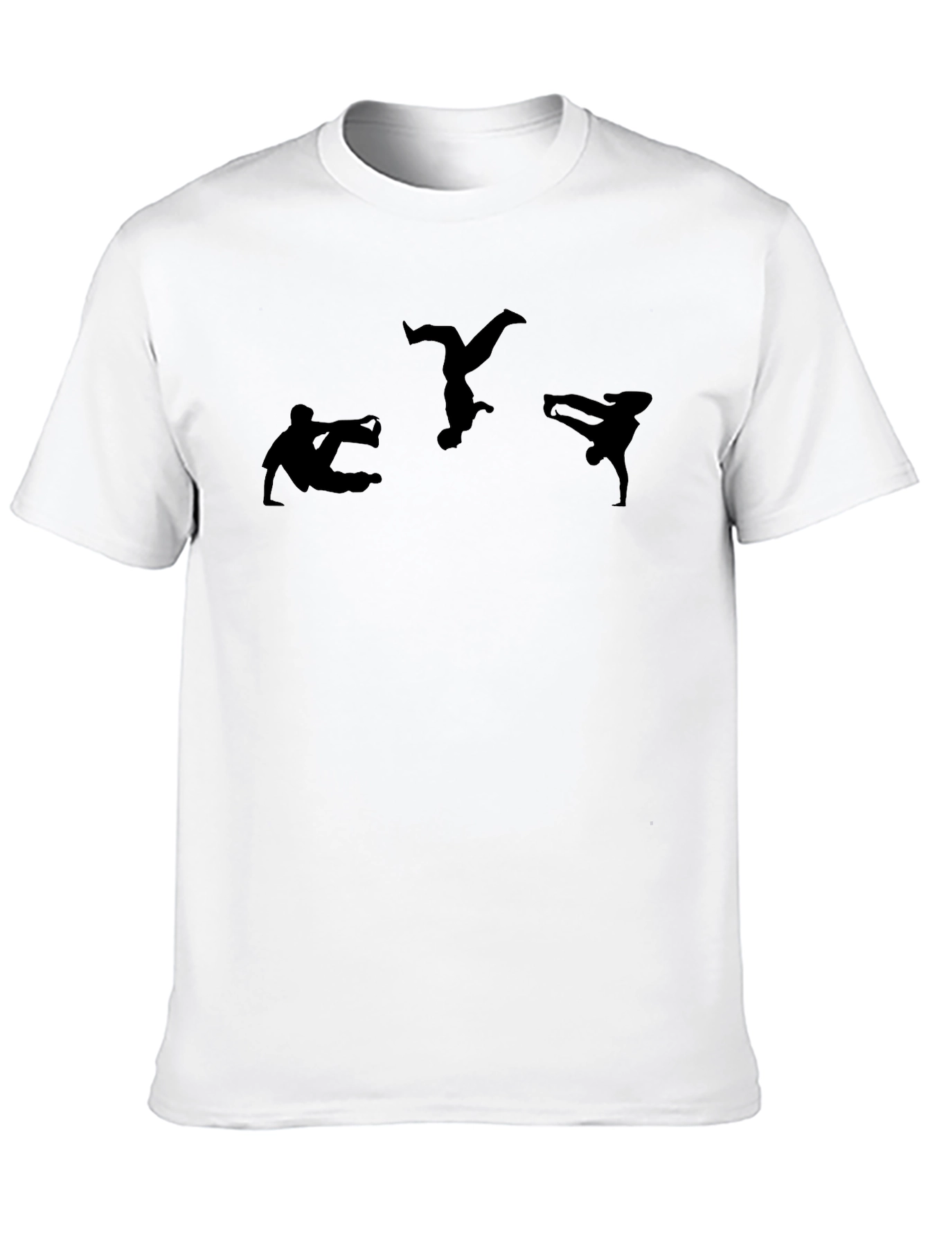 Parkour Silhouette Graphic Tee - Mens Black Shirt