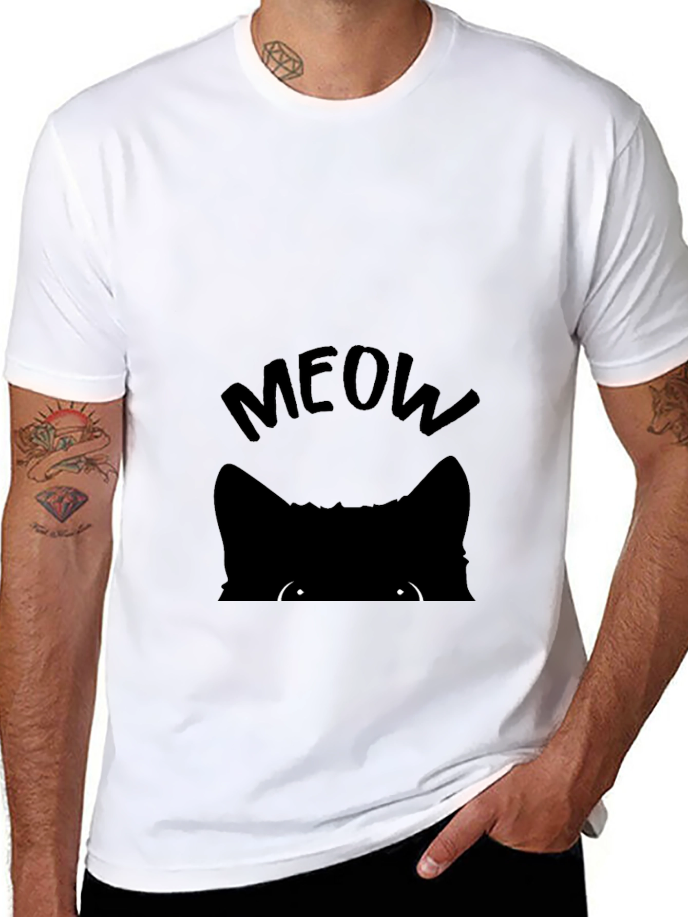 Meow Cat Silhouette T-Shirt