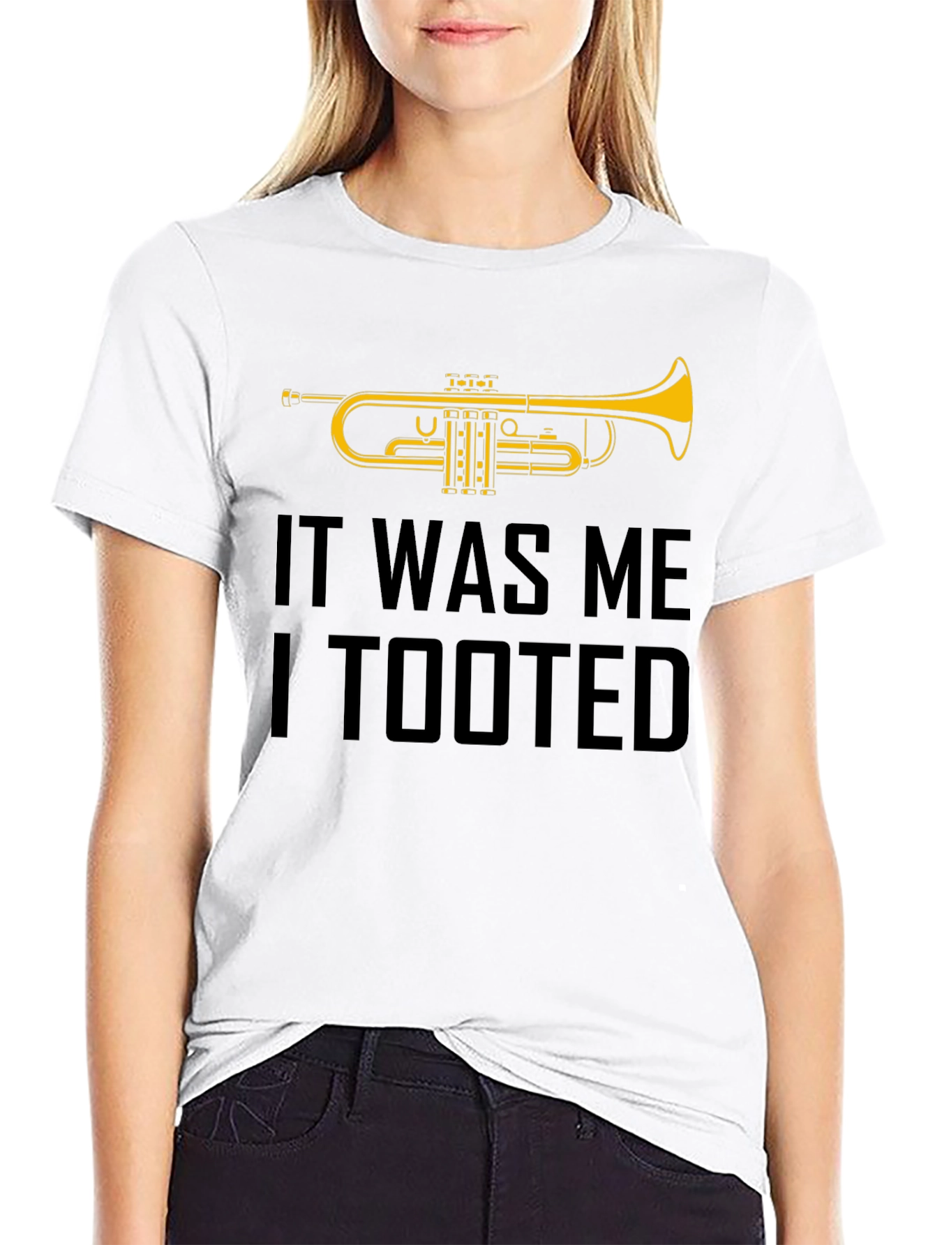 It Was Me I Tooted Trumpet Graphic T-Shirt