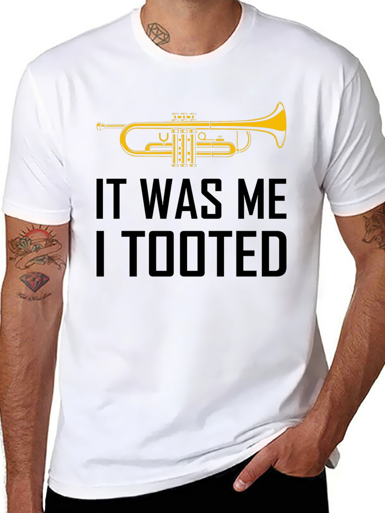 It Was Me I Tooted Trumpet Graphic T-Shirt