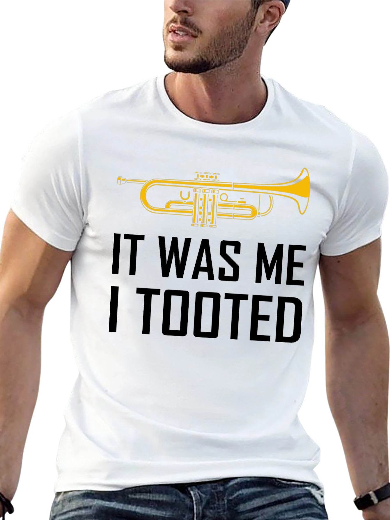 It Was Me I Tooted Trumpet Graphic T-Shirt