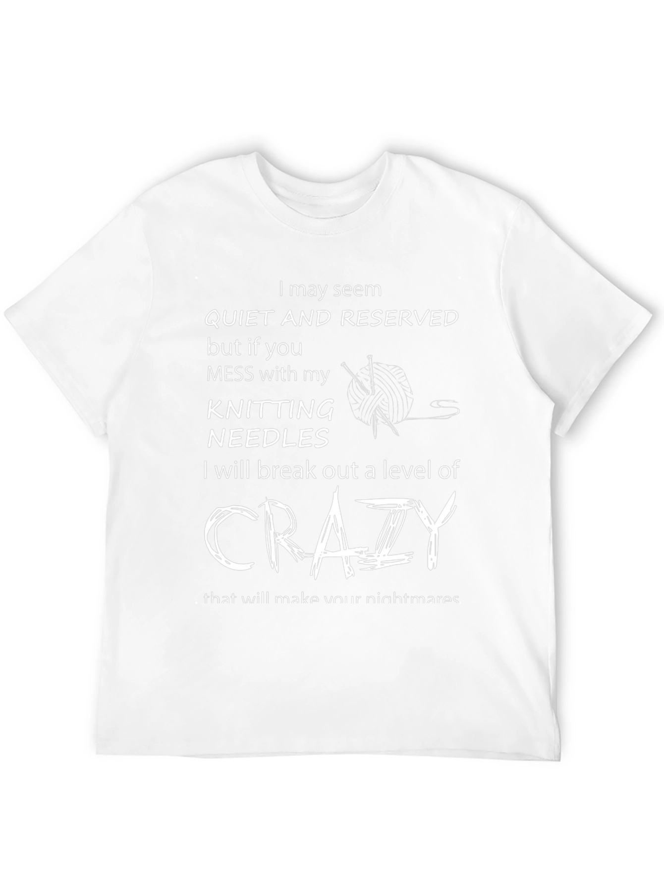 Funny Knitting Crazy T-Shirt Gift for Knitters