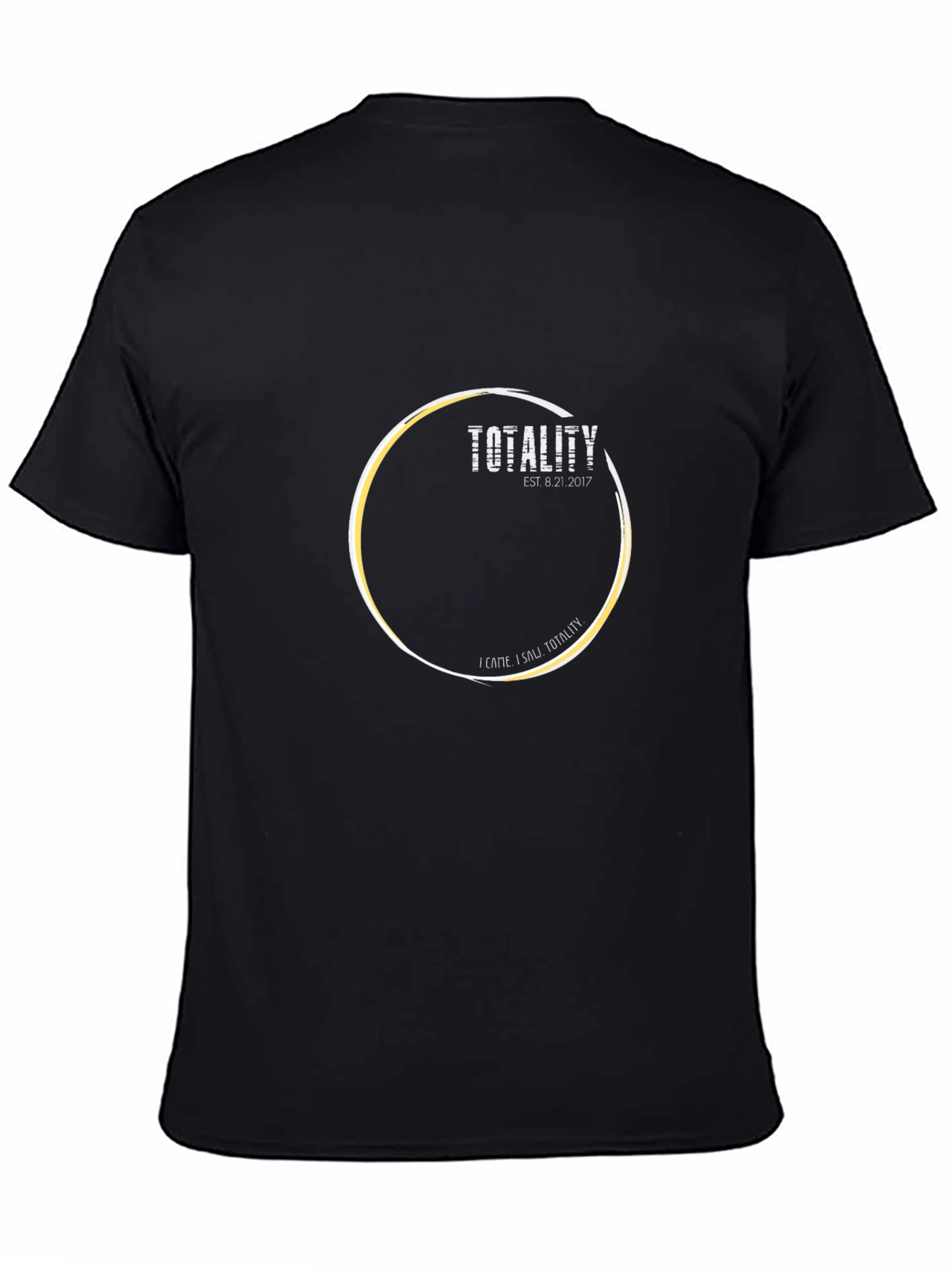 Totality Black Graphic Tee - Unique Design