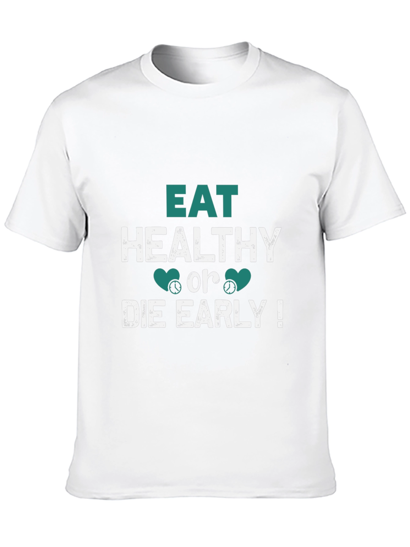 Eat Healthy Black T-Shirt