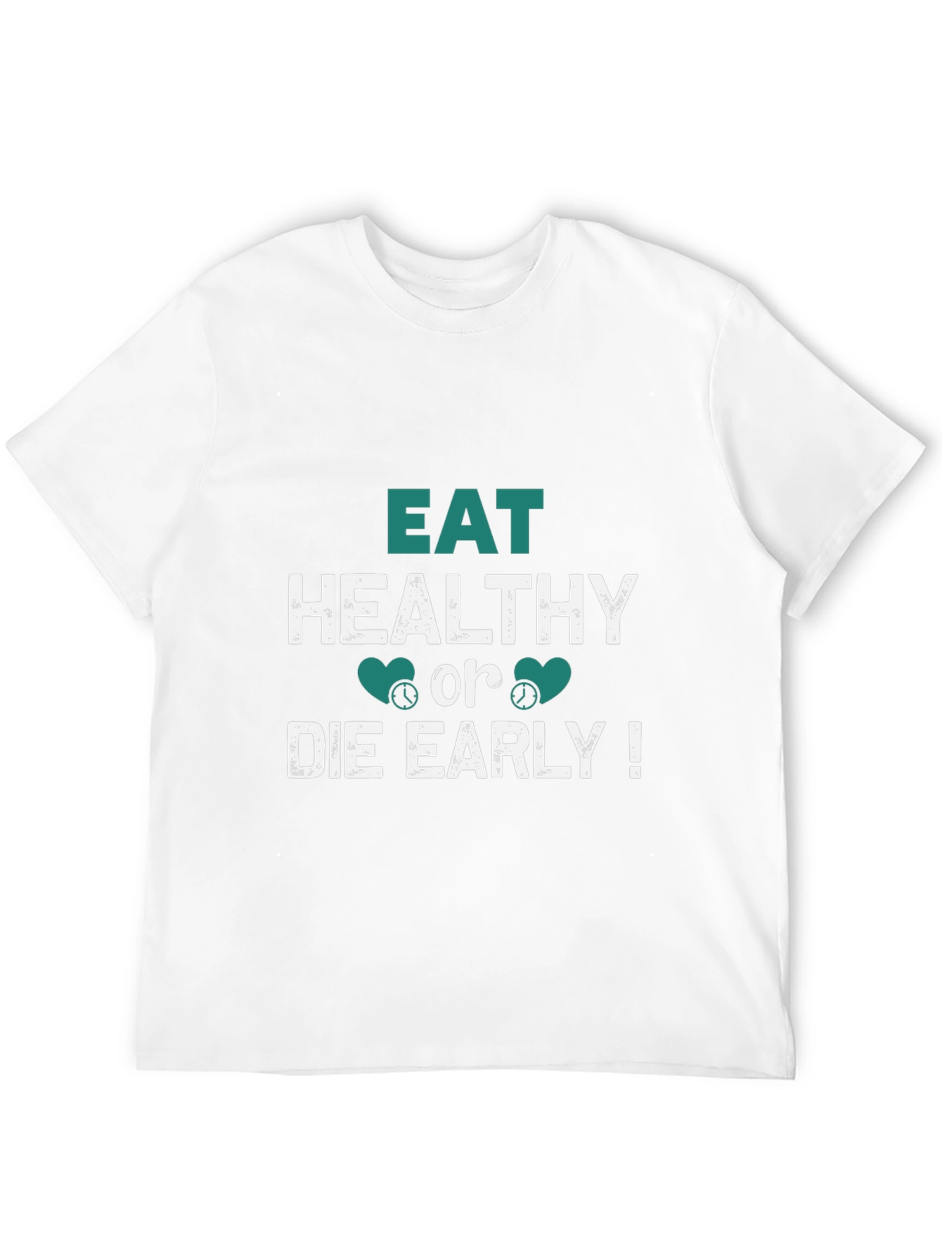 Eat Healthy Black T-Shirt