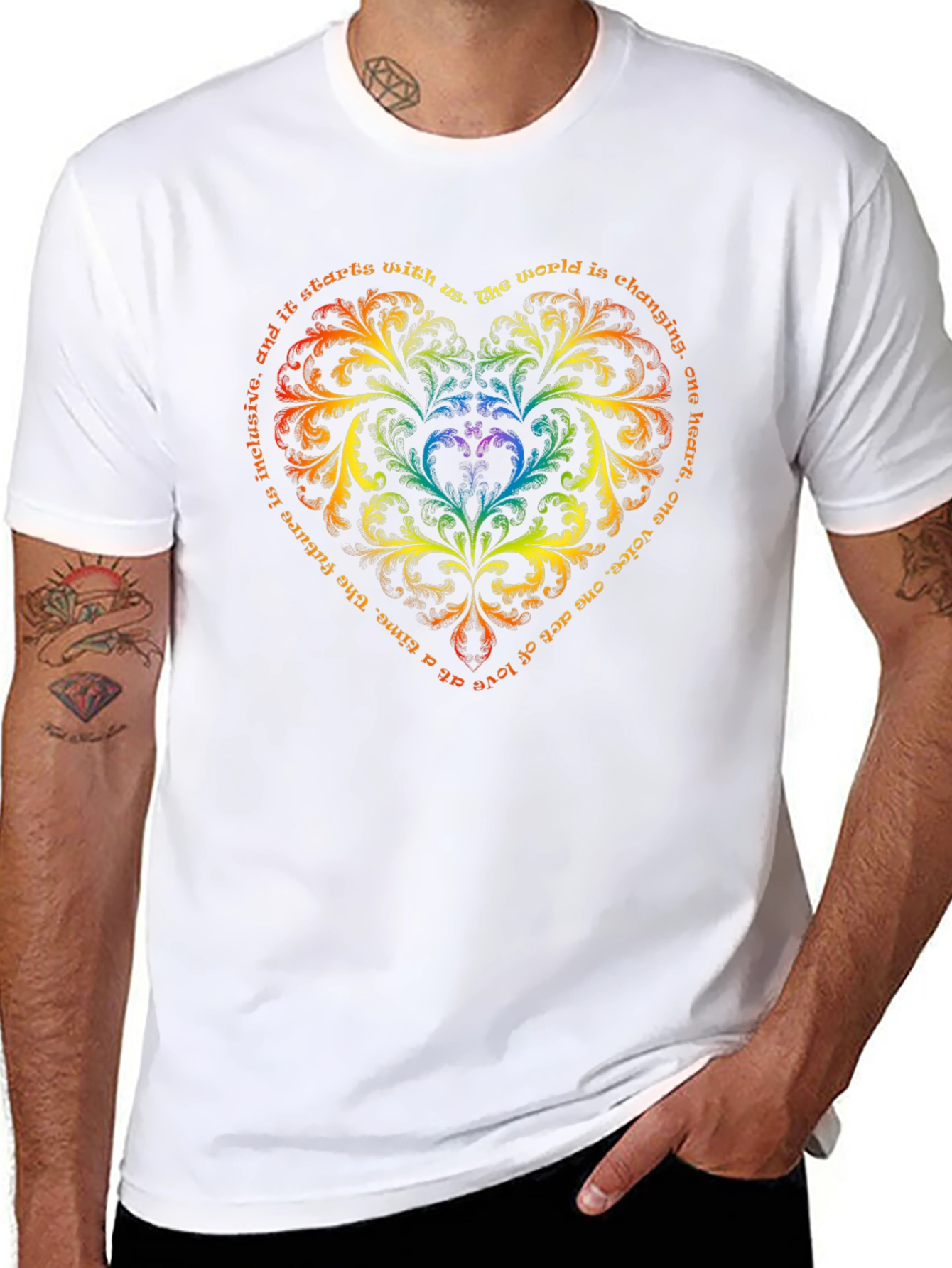 Inclusive Heart T-Shirt: Change the World