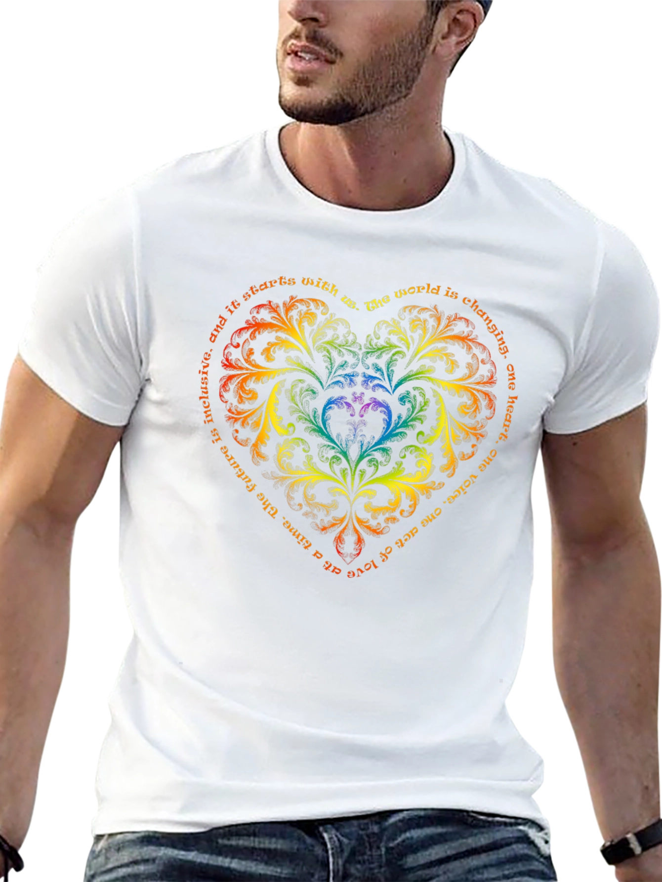 Inclusive Heart T-Shirt: Change the World