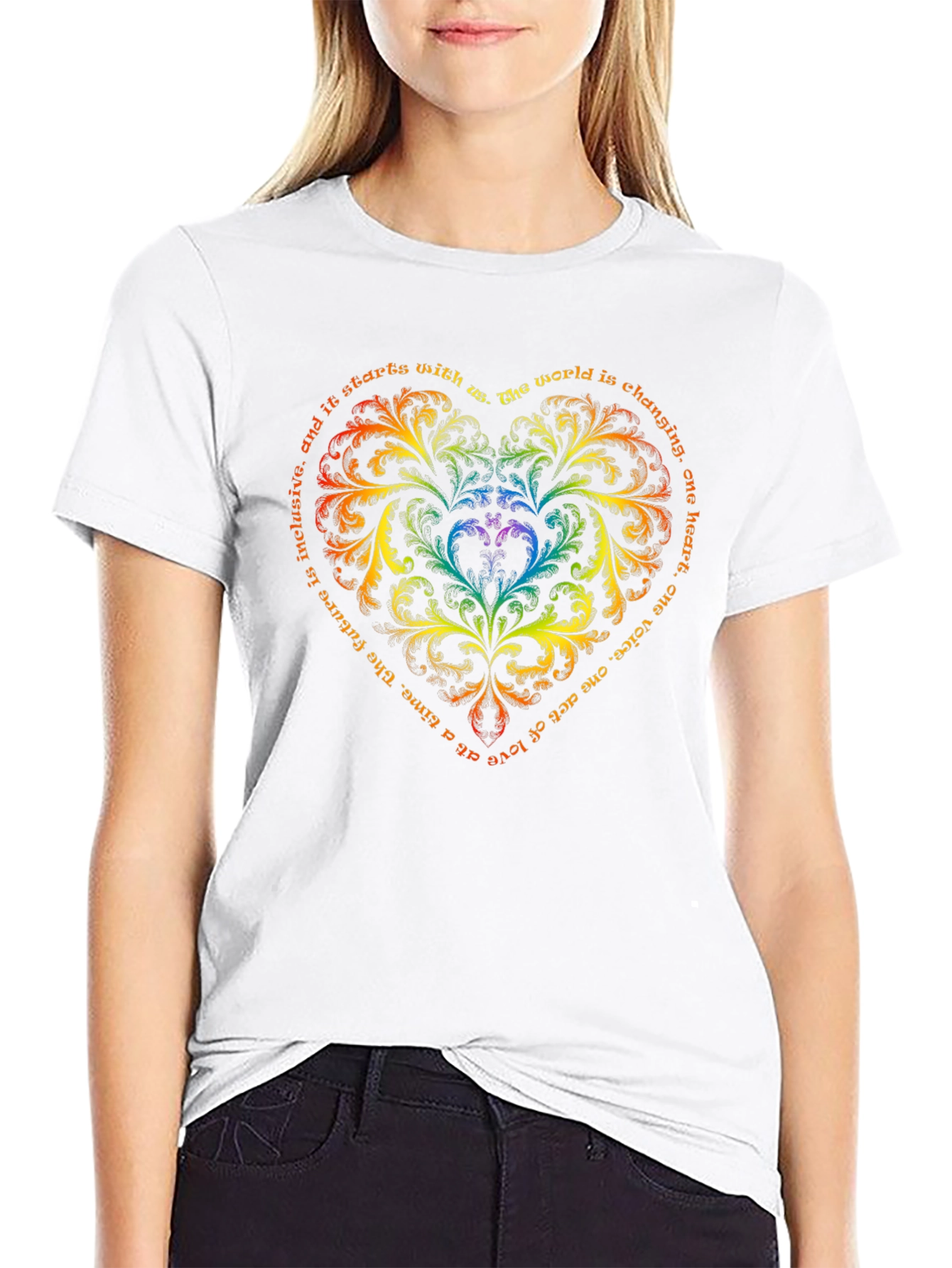 Inclusive Heart T-Shirt: Change the World
