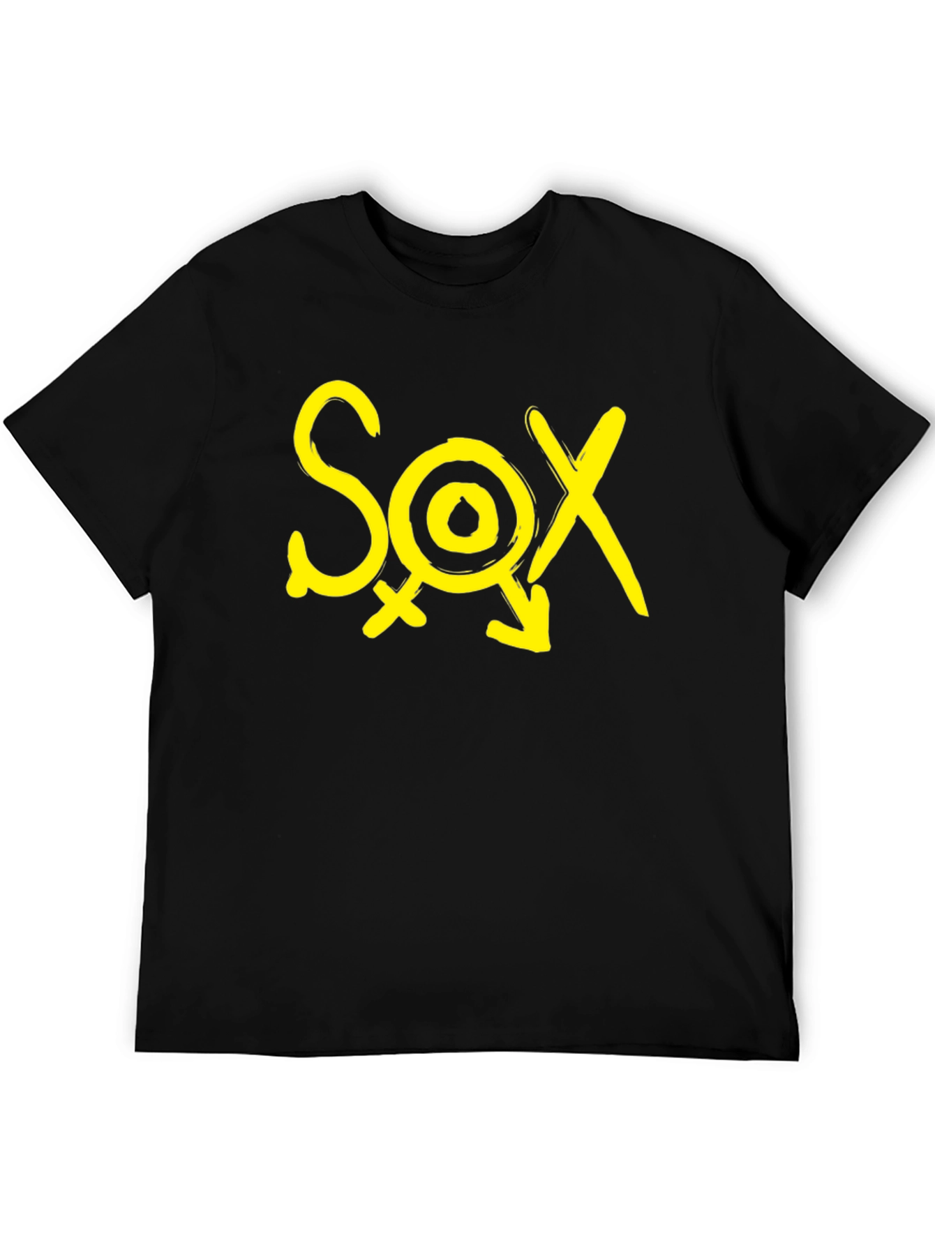 Black T-Shirt - SOX Yellow Graphic Print