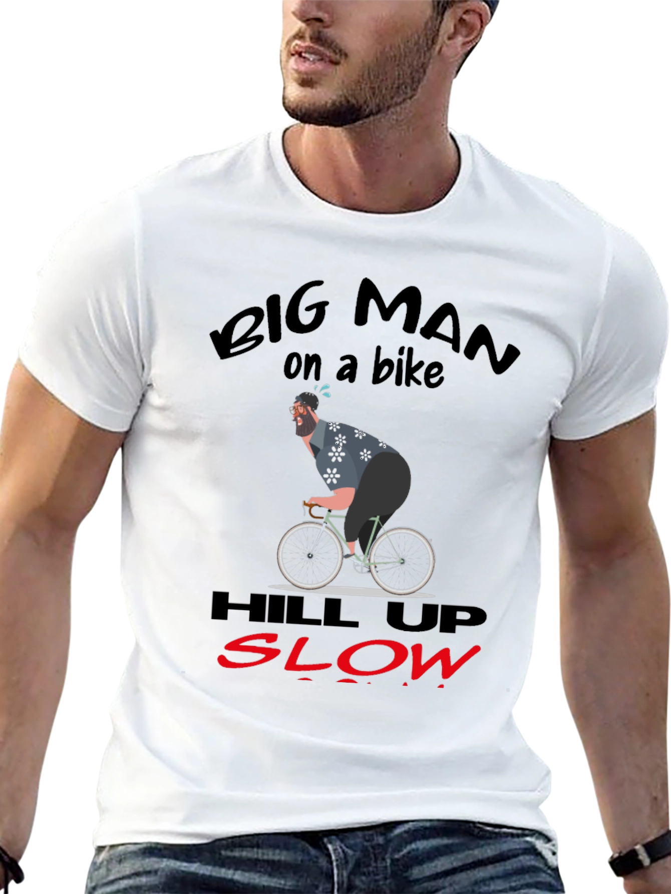 Big Man On A Bike Graphic T-Shirt