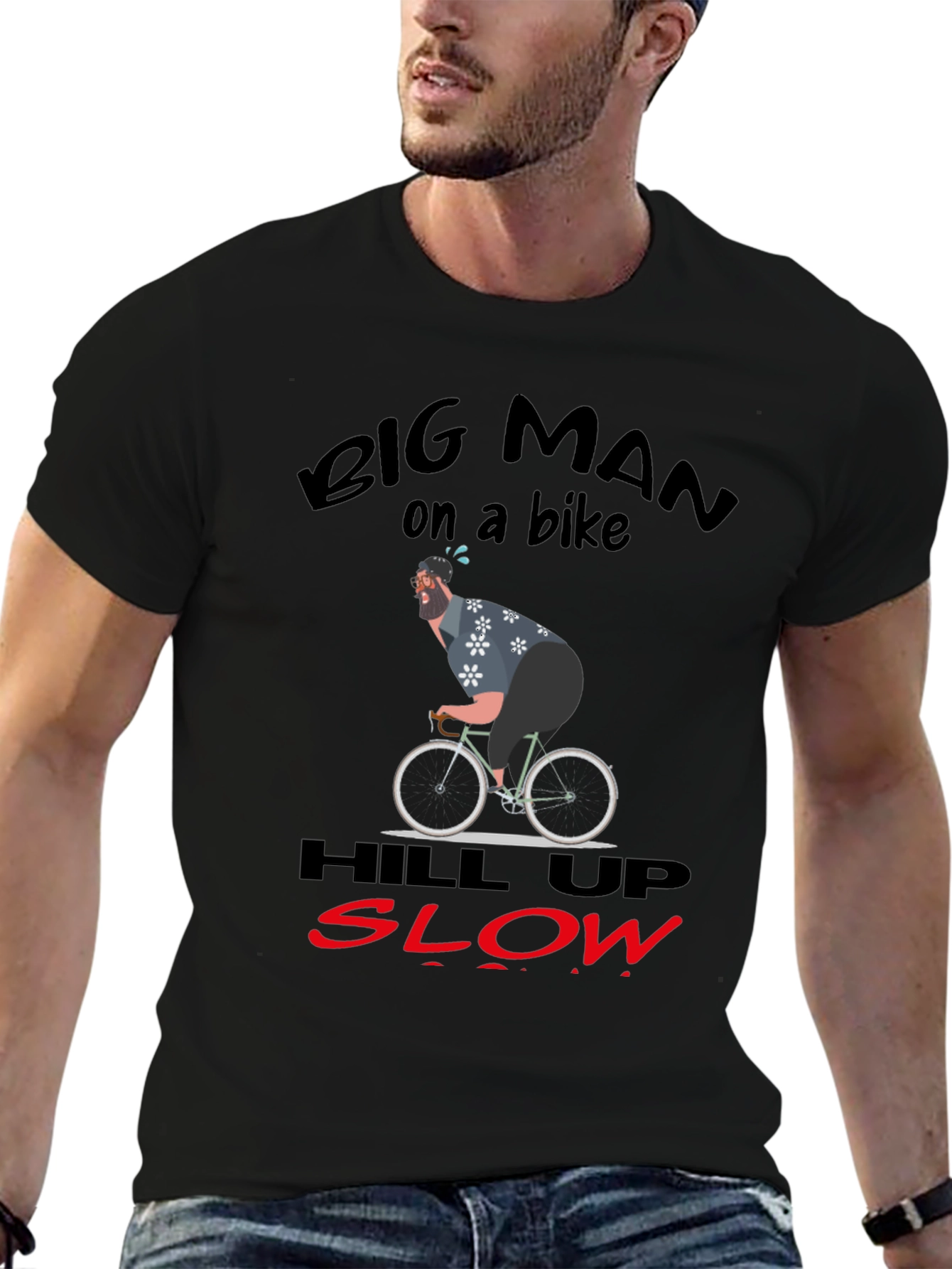 Big Man On A Bike Graphic T-Shirt