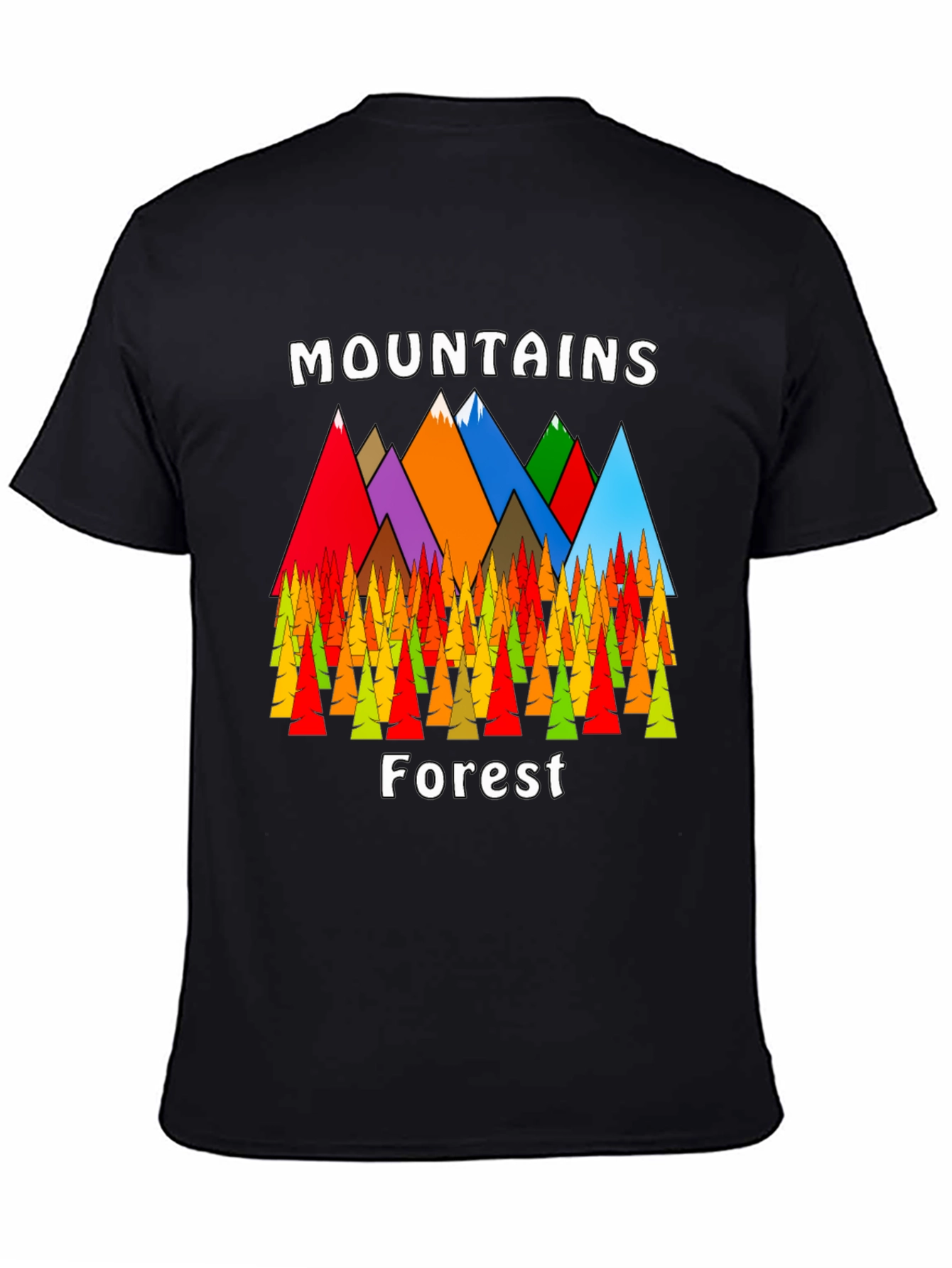 Mountains Forest Graphic Tee - Nature Lovers T-Shirt