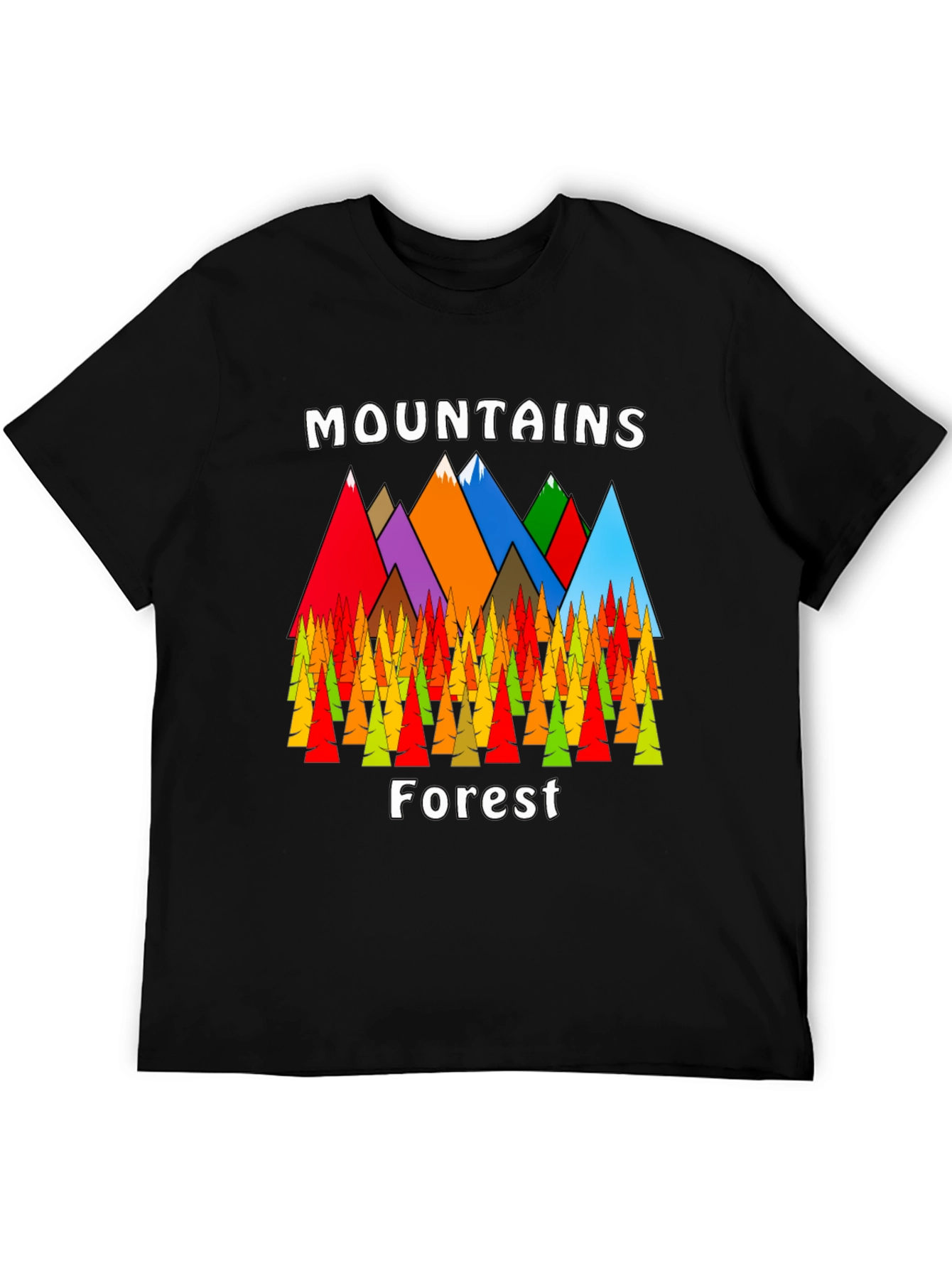 Mountains Forest Graphic Tee - Nature Lovers T-Shirt