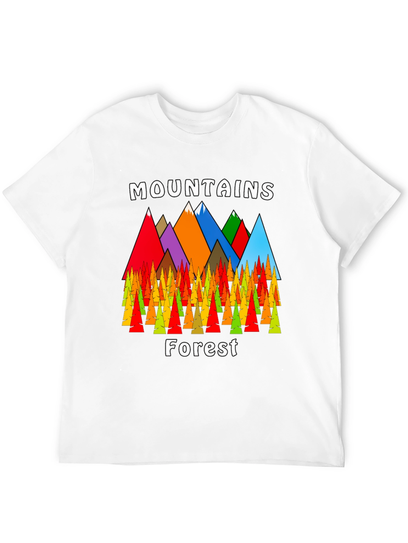 Mountains Forest Graphic Tee - Nature Lovers T-Shirt