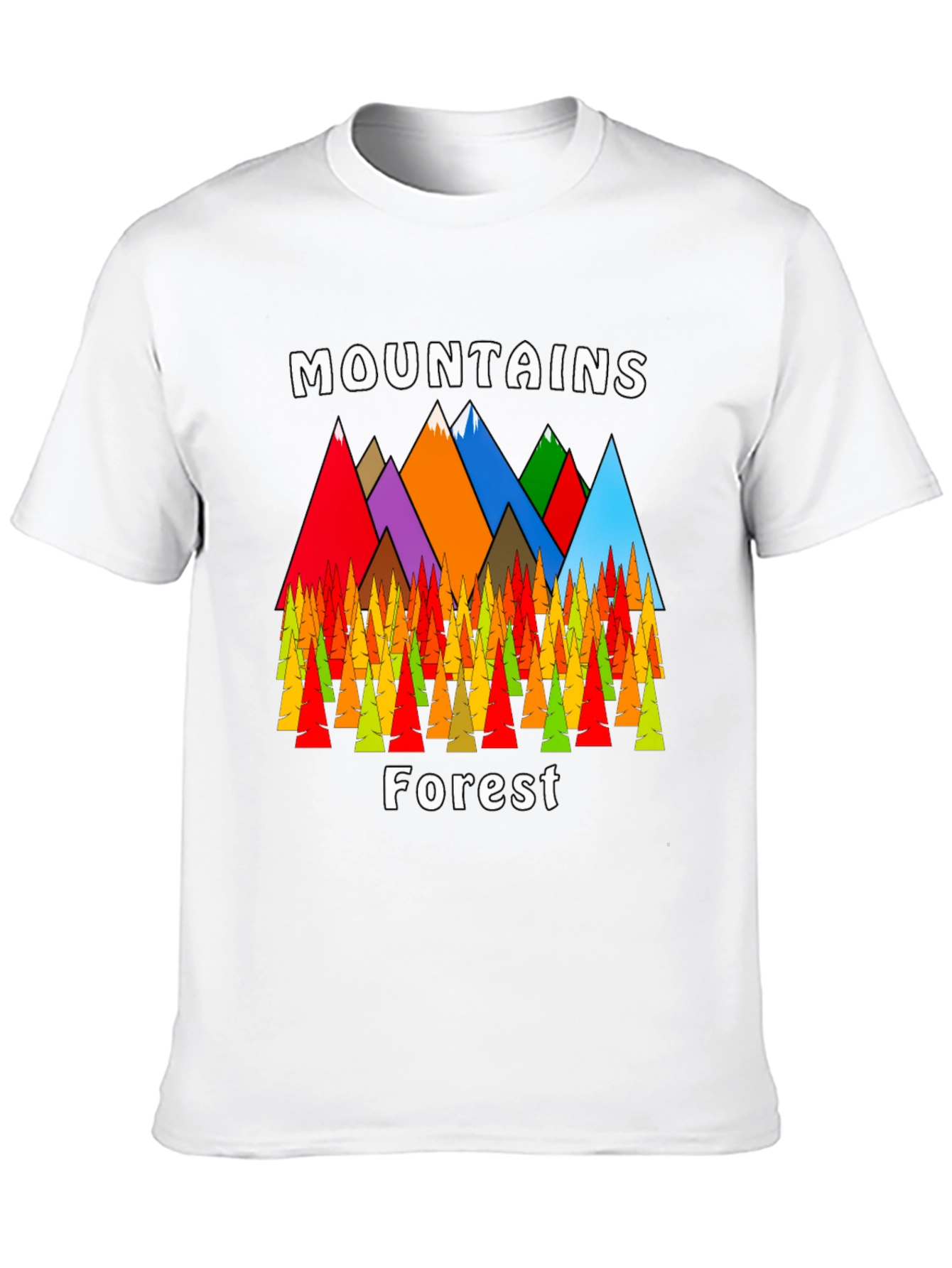 Mountains Forest Graphic Tee - Nature Lovers T-Shirt