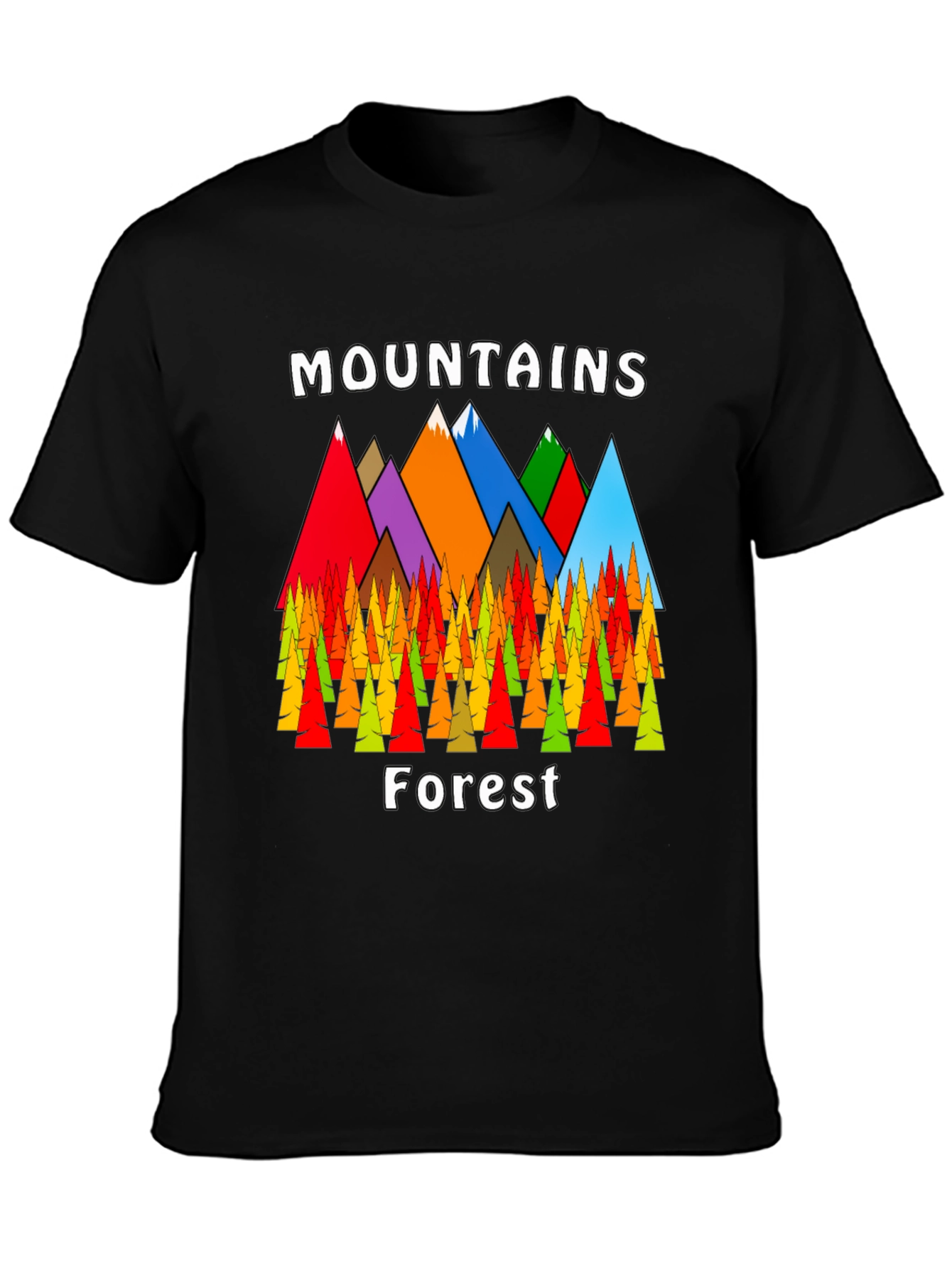 Mountains Forest Graphic Tee - Nature Lovers T-Shirt