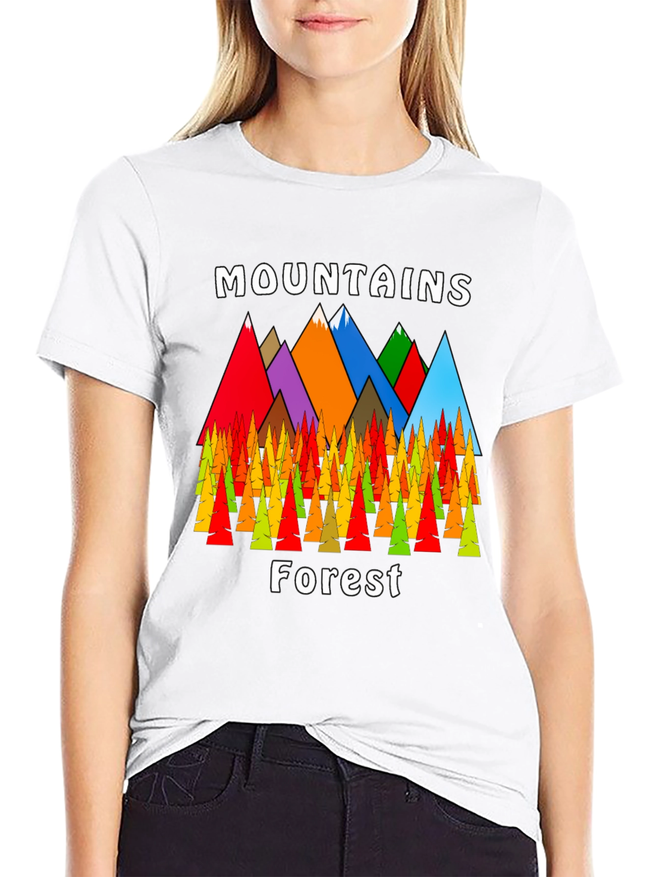 Mountains Forest Graphic Tee - Nature Lovers T-Shirt