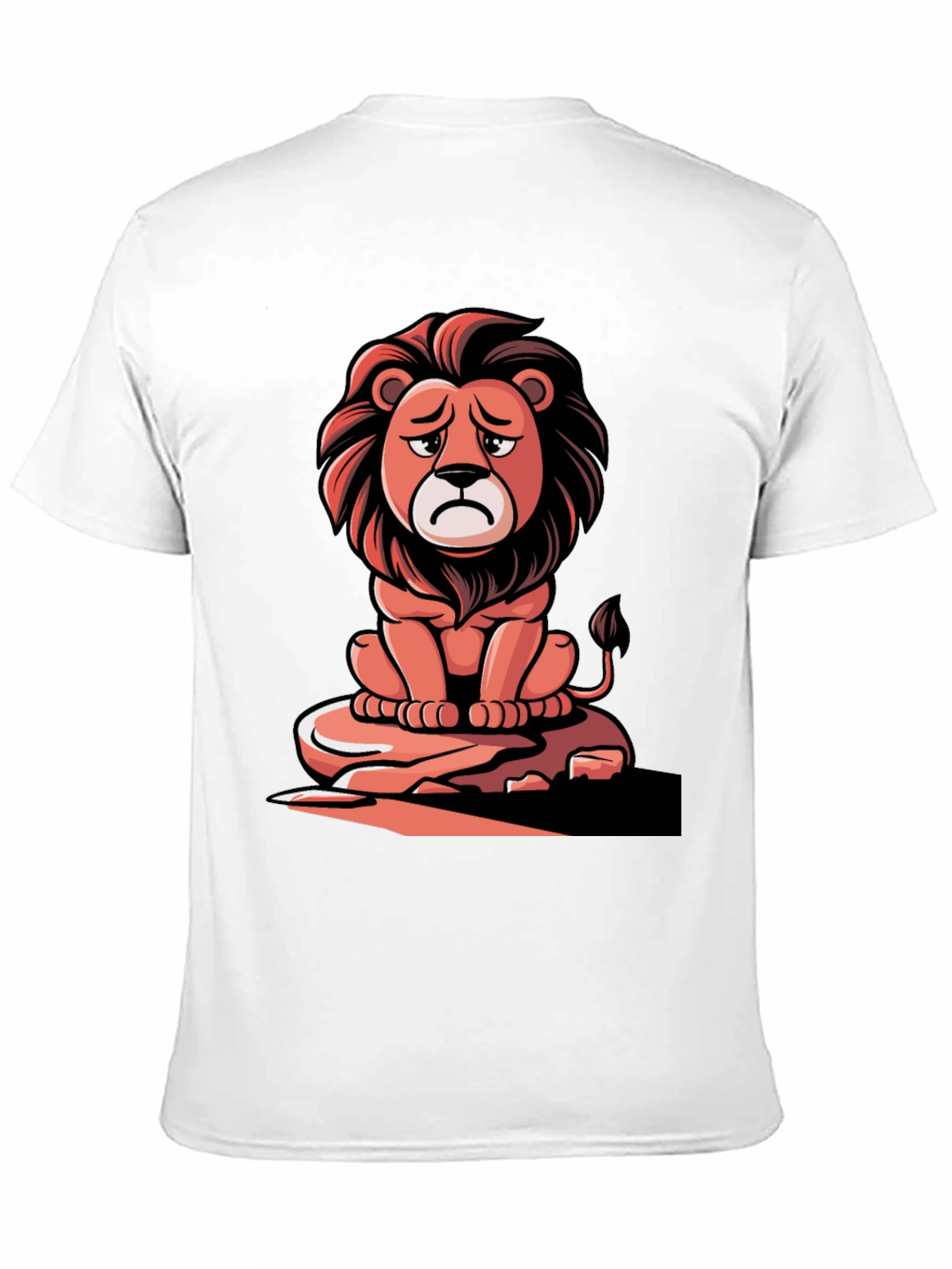 Sad Lion Graphic Tee - Unisex Black T-Shirt