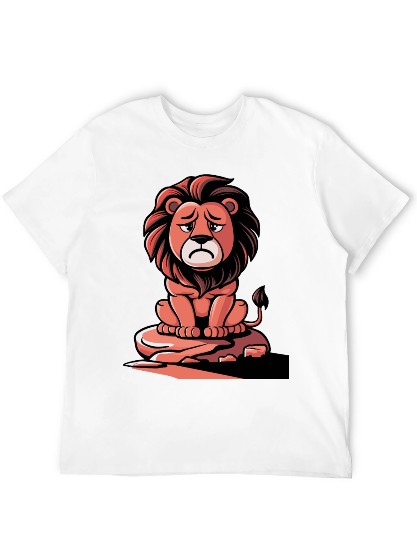 Sad Lion Graphic Tee - Unisex Black T-Shirt