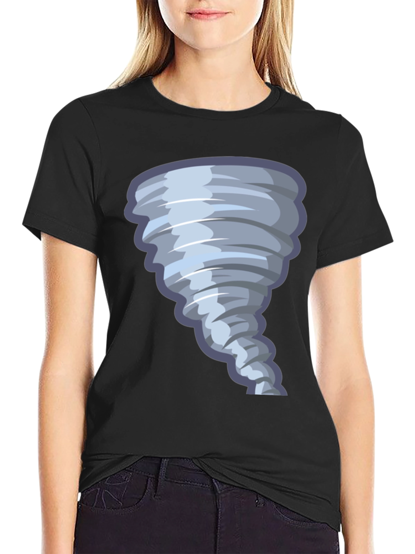 Cartoon Tornado Graphic Tee - Fun Weather Shirt