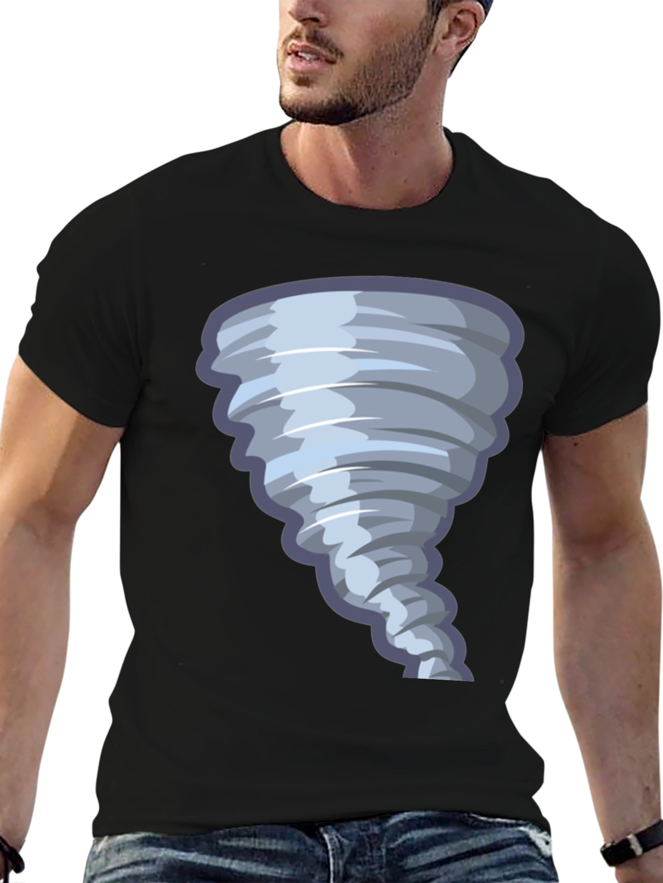 Cartoon Tornado Graphic Tee - Fun Weather Shirt