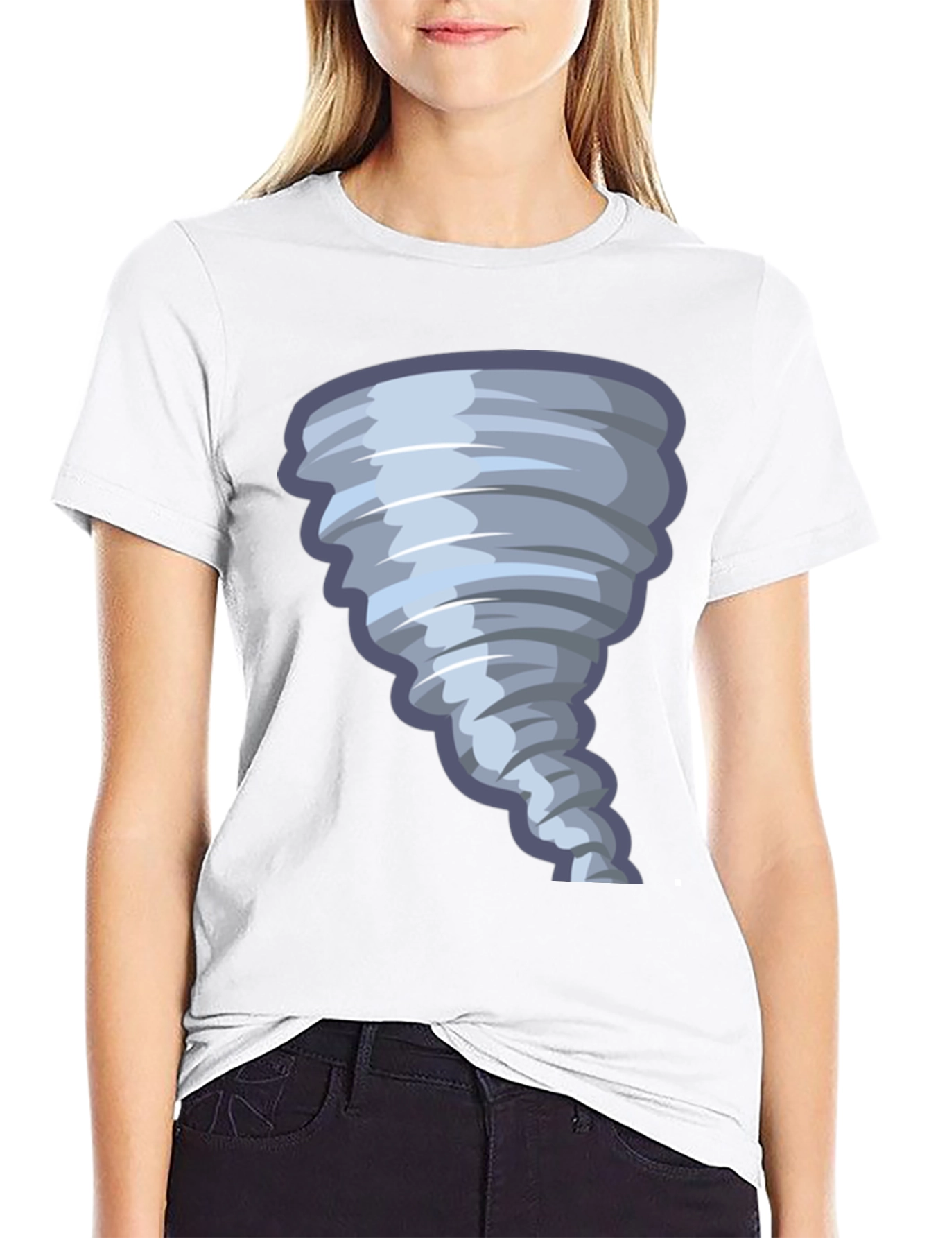 Cartoon Tornado Graphic Tee - Fun Weather Shirt