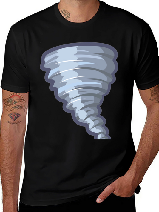 Cartoon Tornado Graphic Tee - Fun Weather Shirt