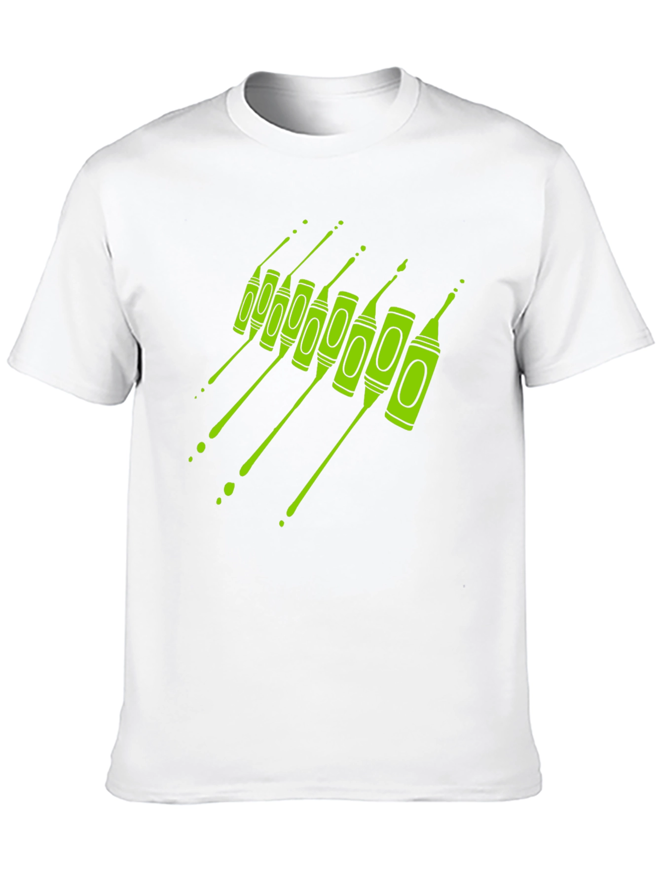 Crayon Drip Graphic Tee - Artistic Black T-Shirt