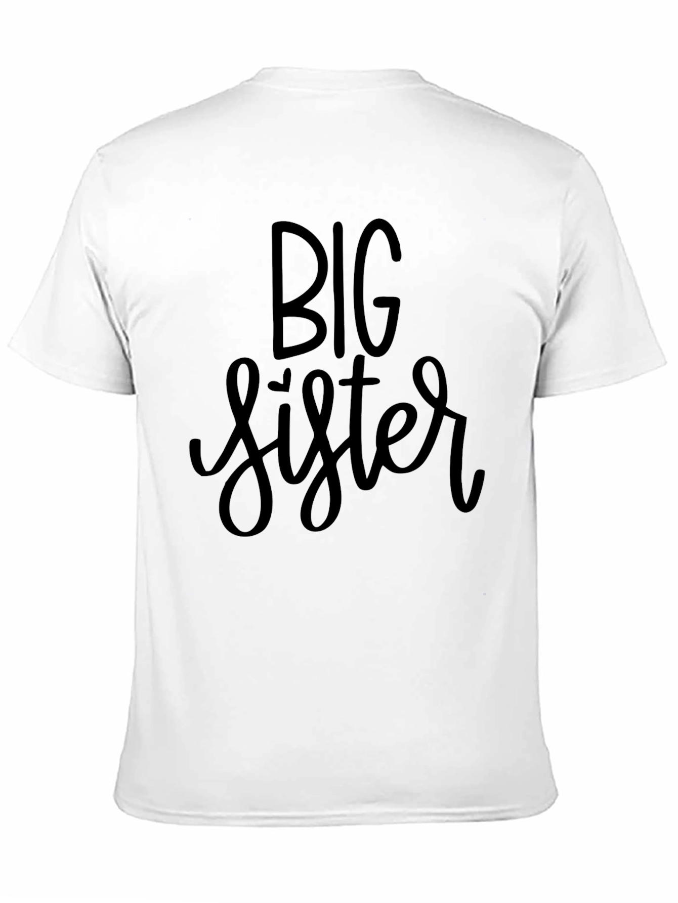 Big Sister Graphic Tee - Black Cotton T-Shirt