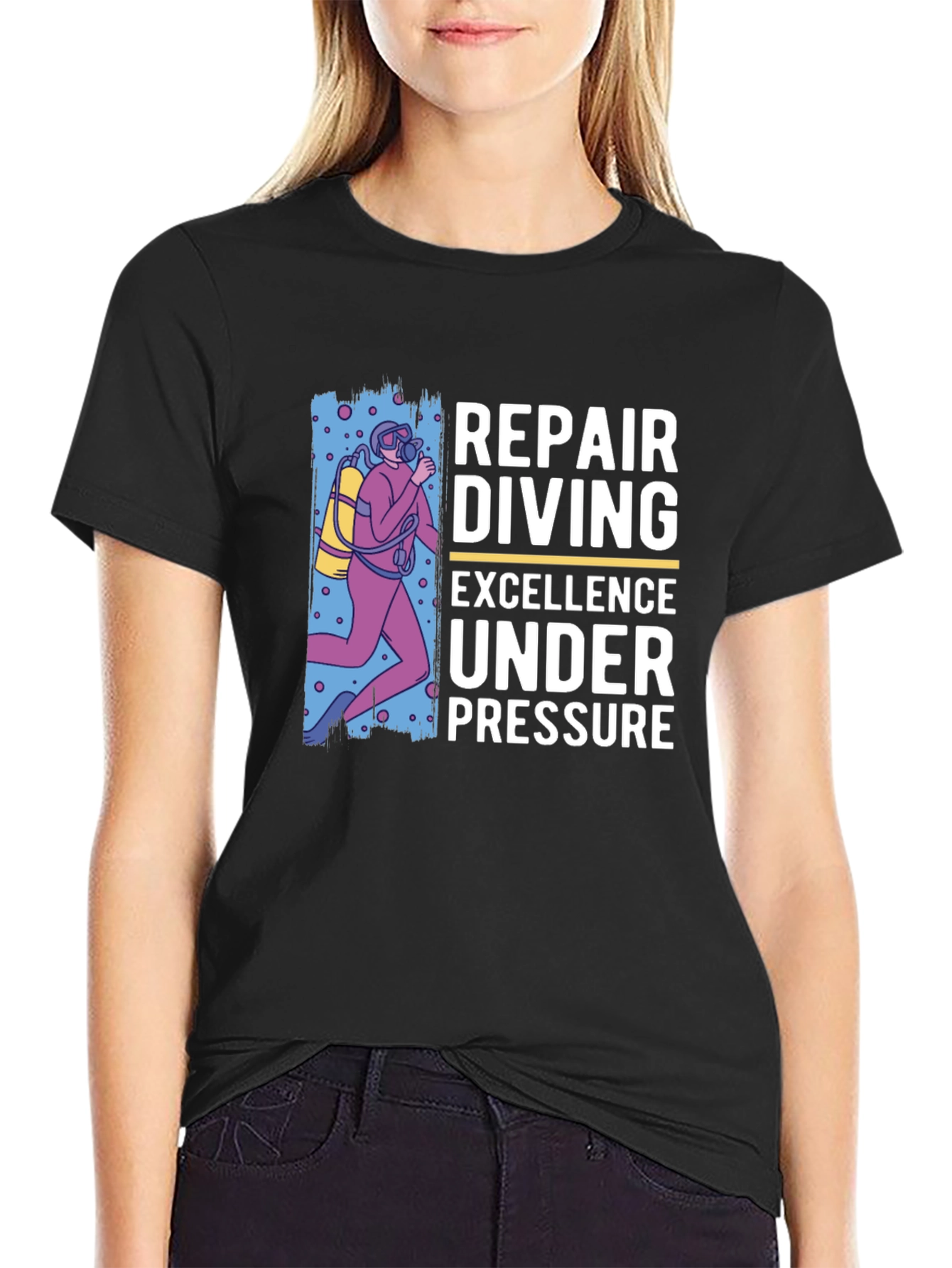 Repair Diving T-Shirt - Excellence Under Pressure