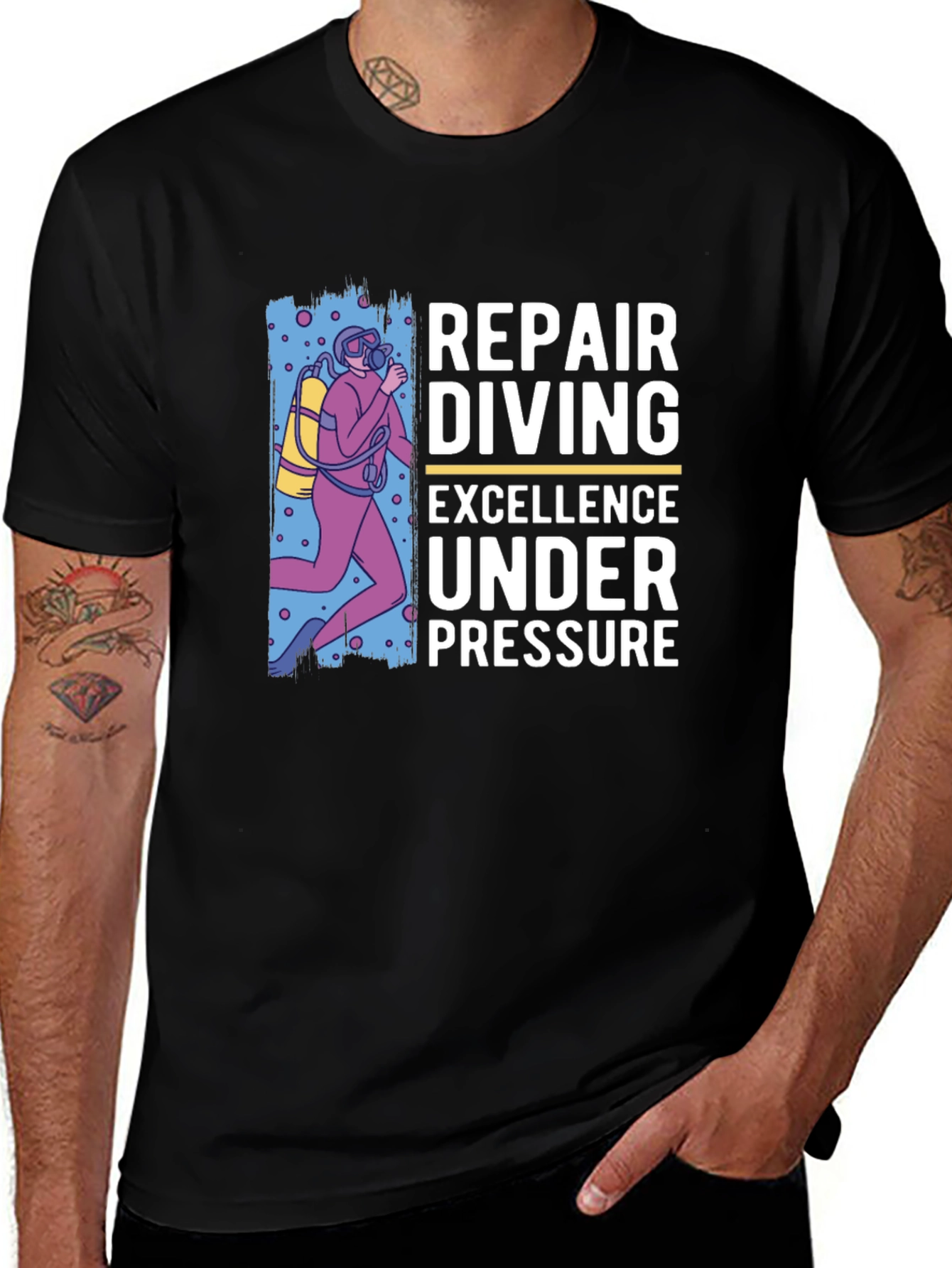 Repair Diving T-Shirt - Excellence Under Pressure