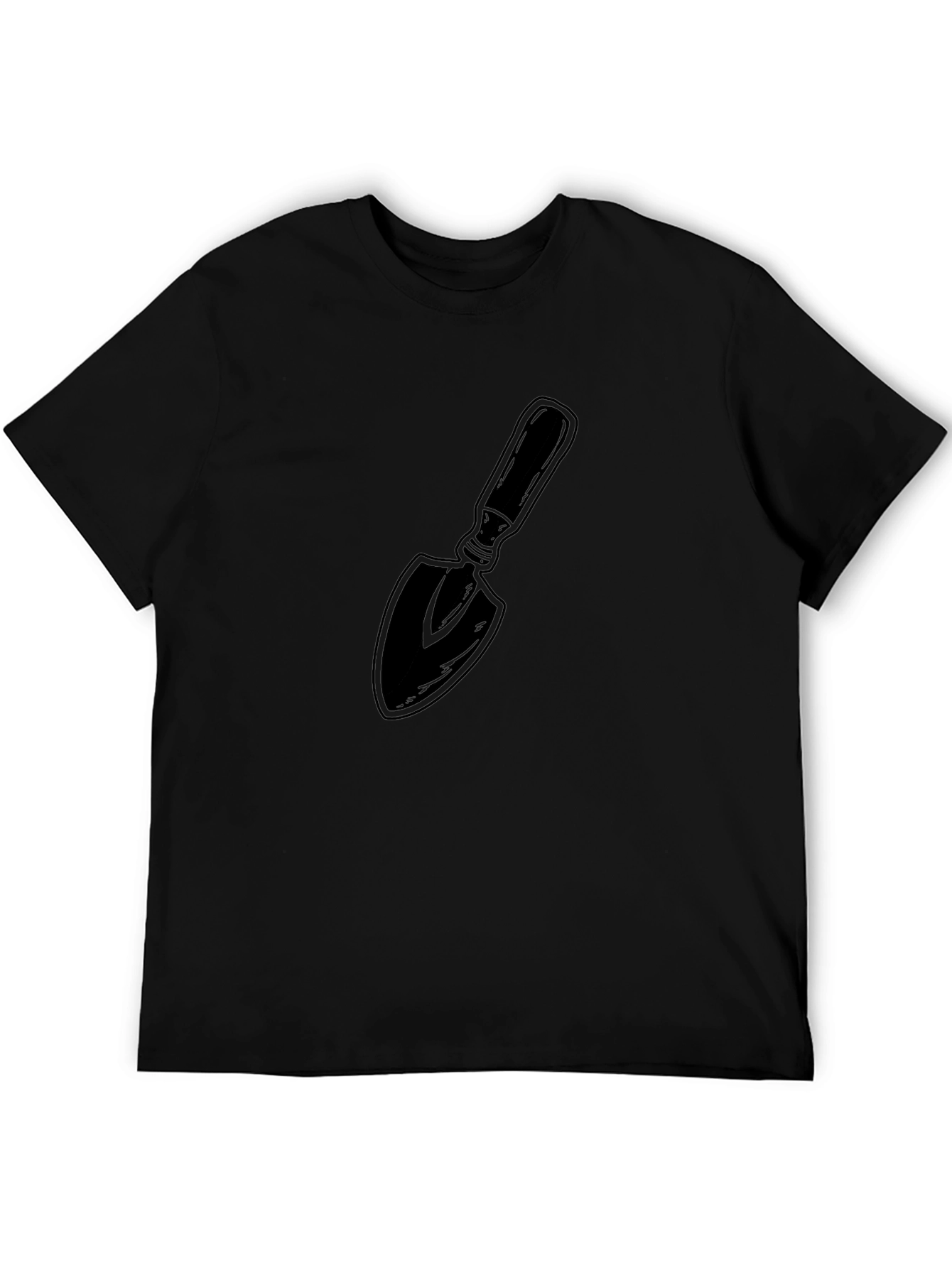 Gardening Trowel Graphic Tee - Black Cotton T-Shirt