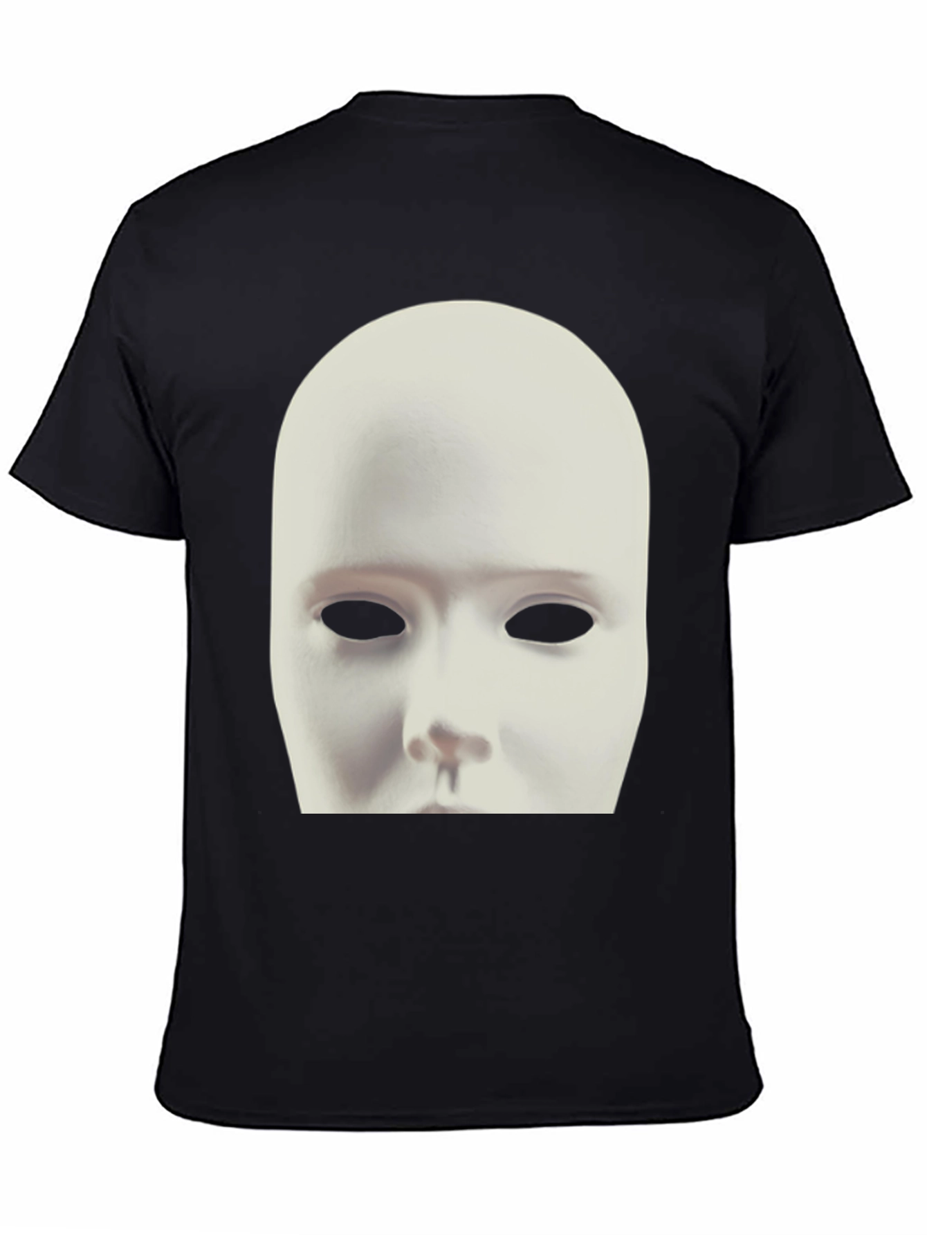 Mysterious Mask Graphic Tee - Unisex Black T-Shirt