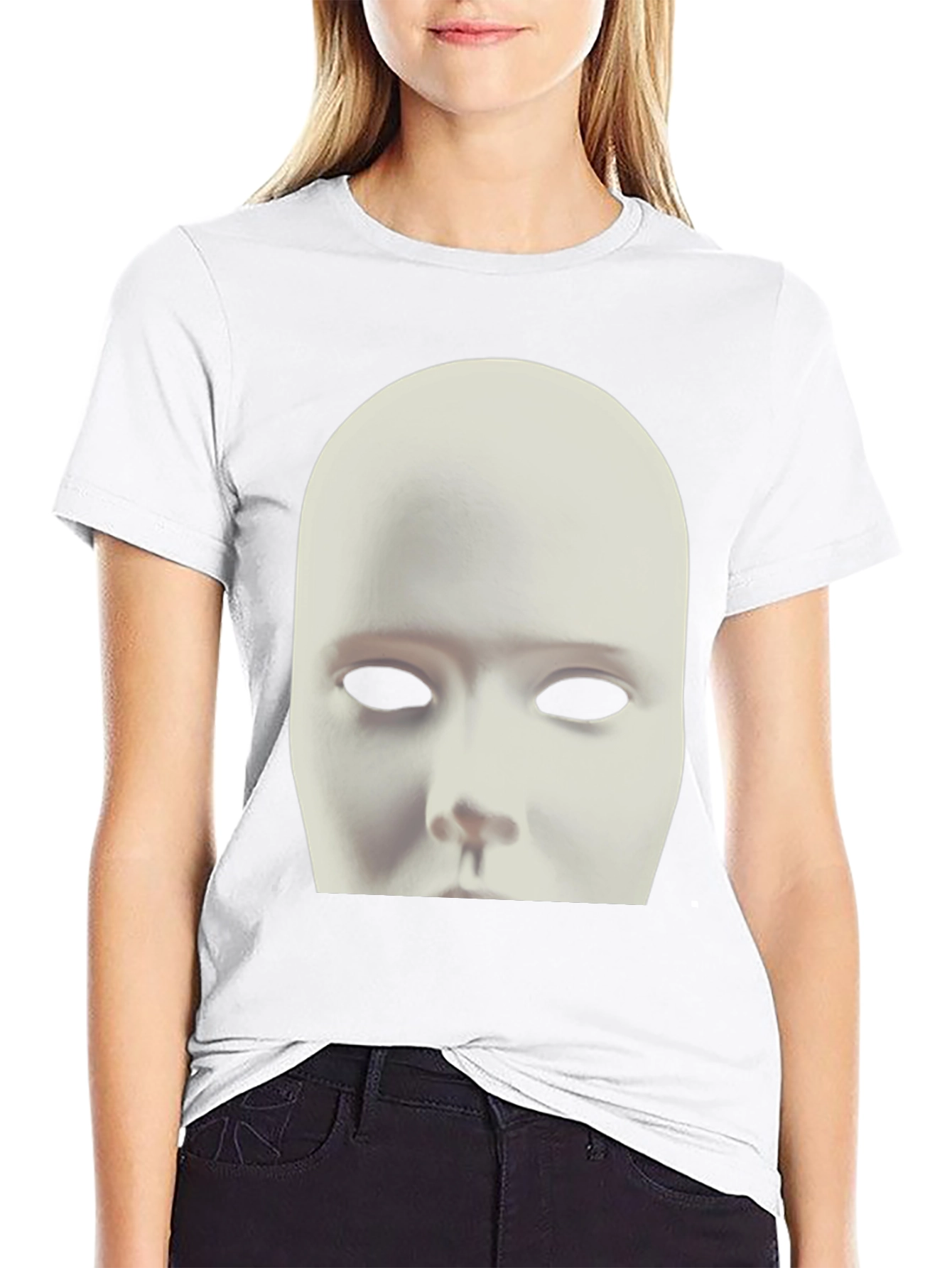 Mysterious Mask Graphic Tee - Unisex Black T-Shirt