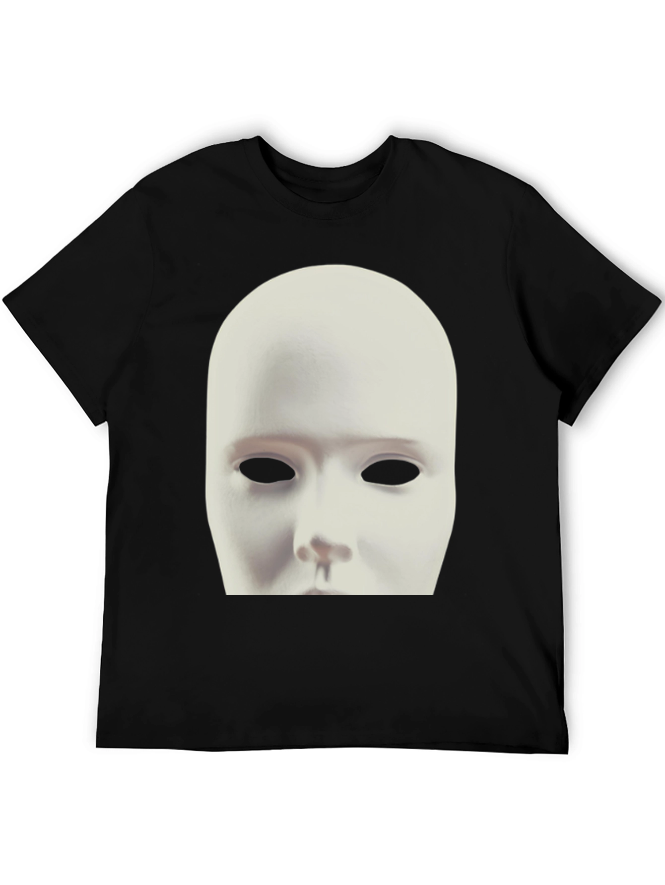 Mysterious Mask Graphic Tee - Unisex Black T-Shirt