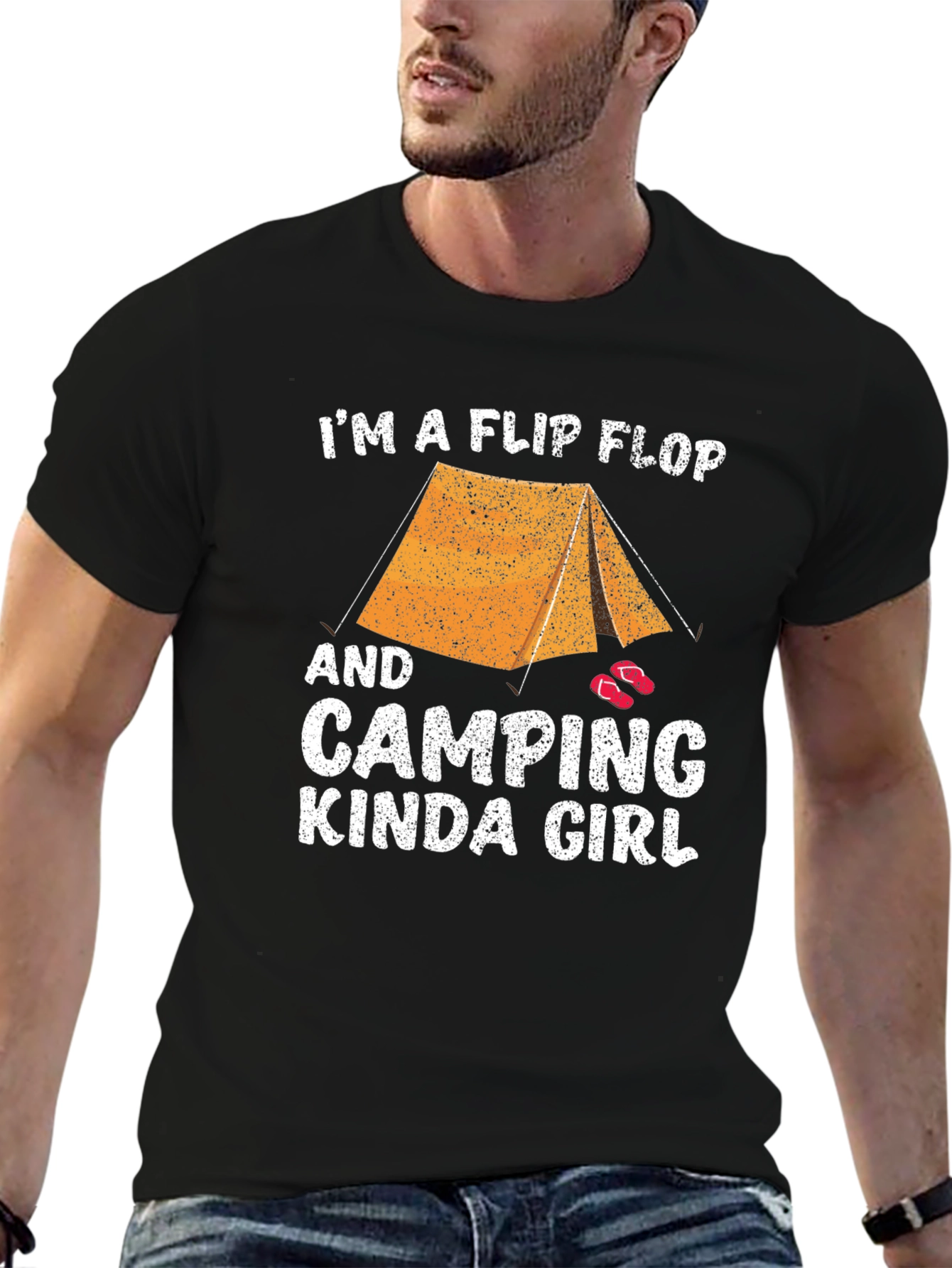 Camping Kinda Girl Tee - Flip Flop Tent