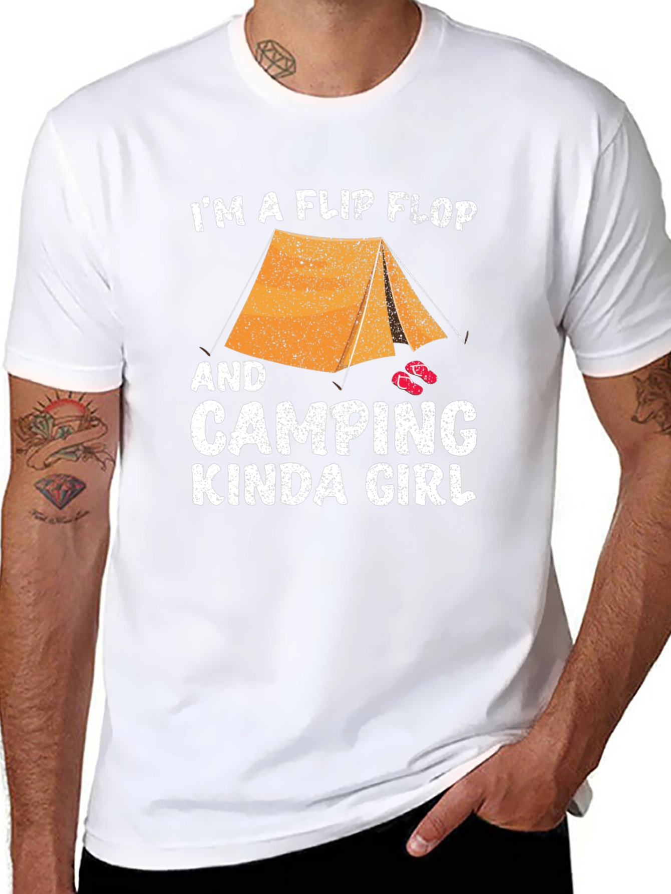 Camping Kinda Girl Tee - Flip Flop Tent