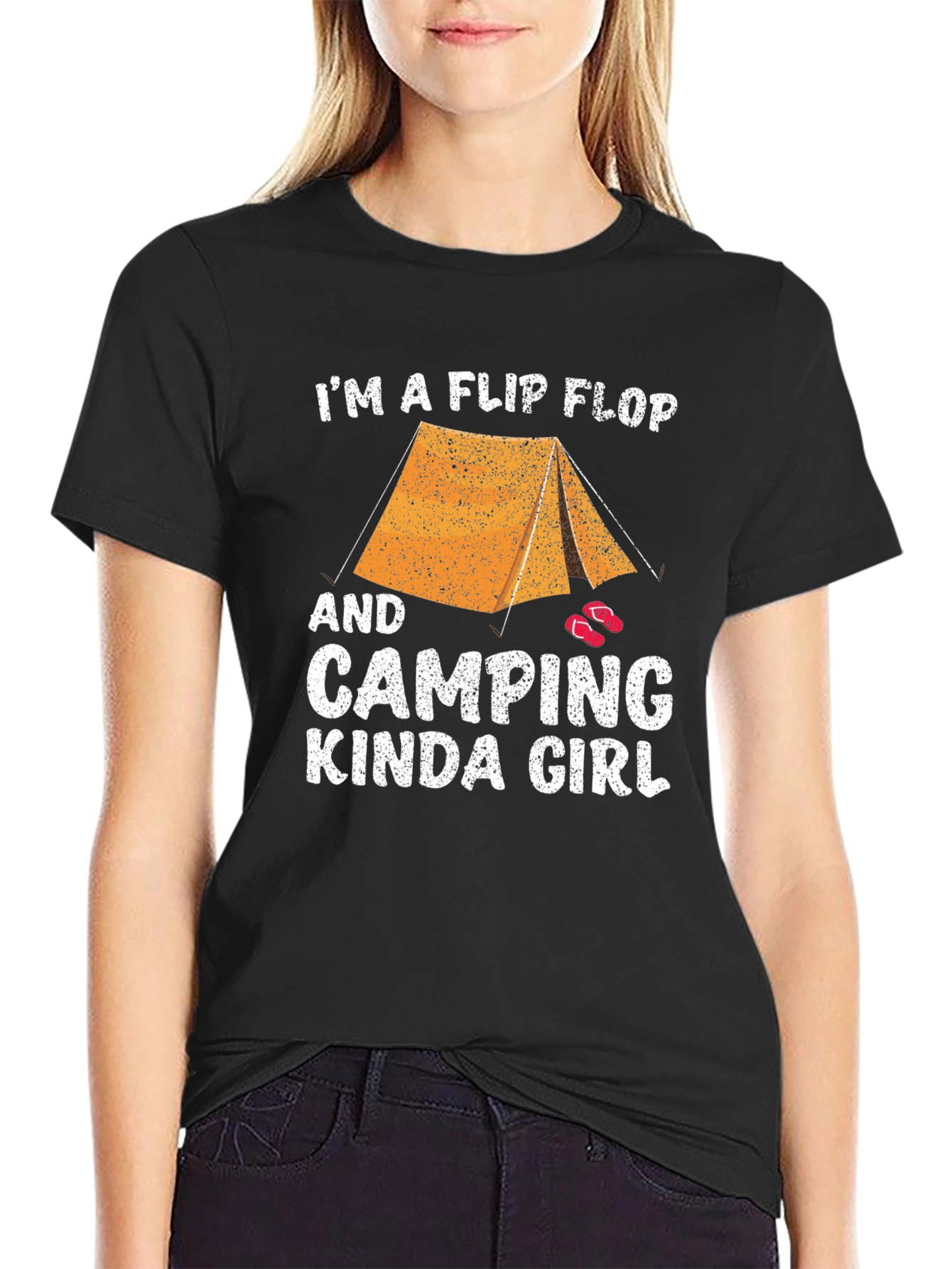 Camping Kinda Girl Tee - Flip Flop Tent