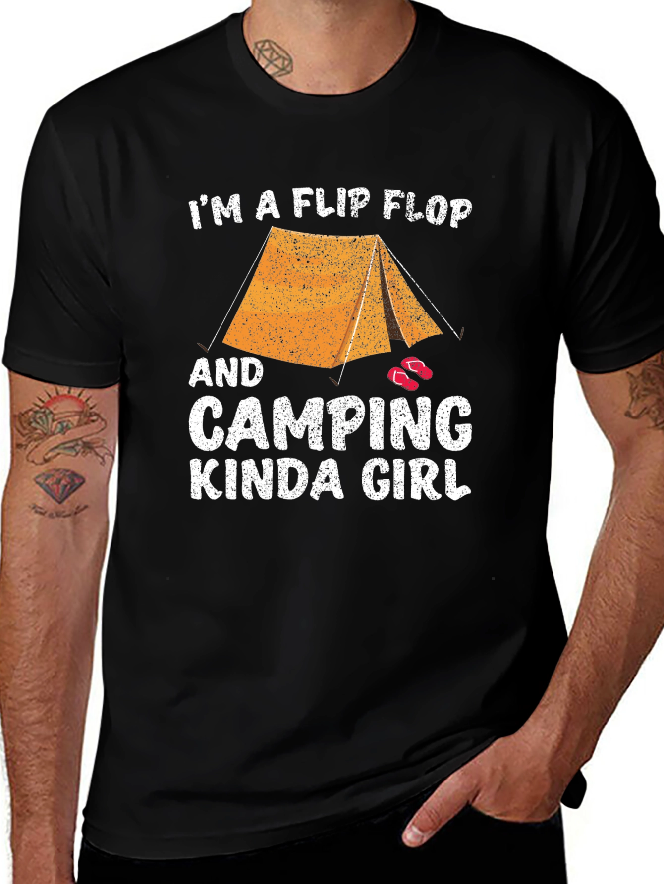 Camping Kinda Girl Tee - Flip Flop Tent