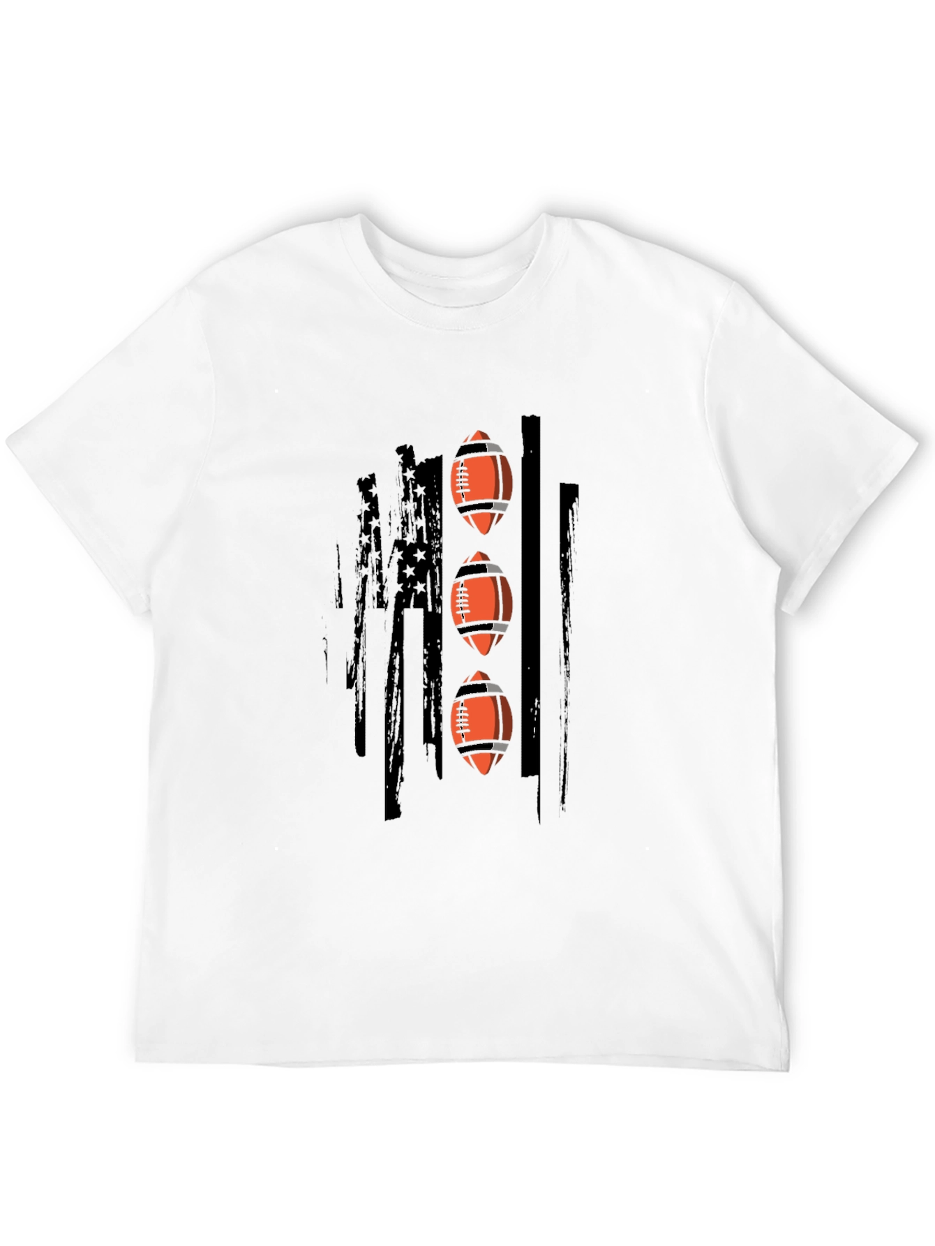 Football American Flag Graphic Tee