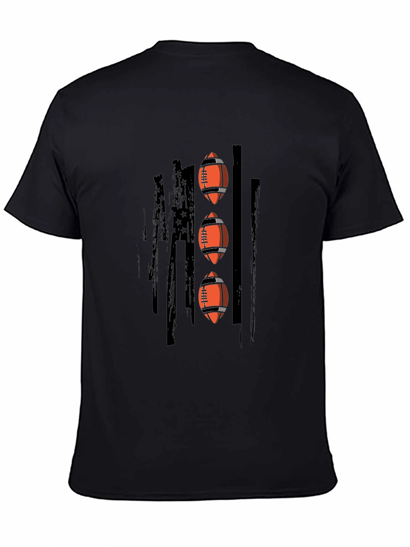 Football American Flag Graphic Tee